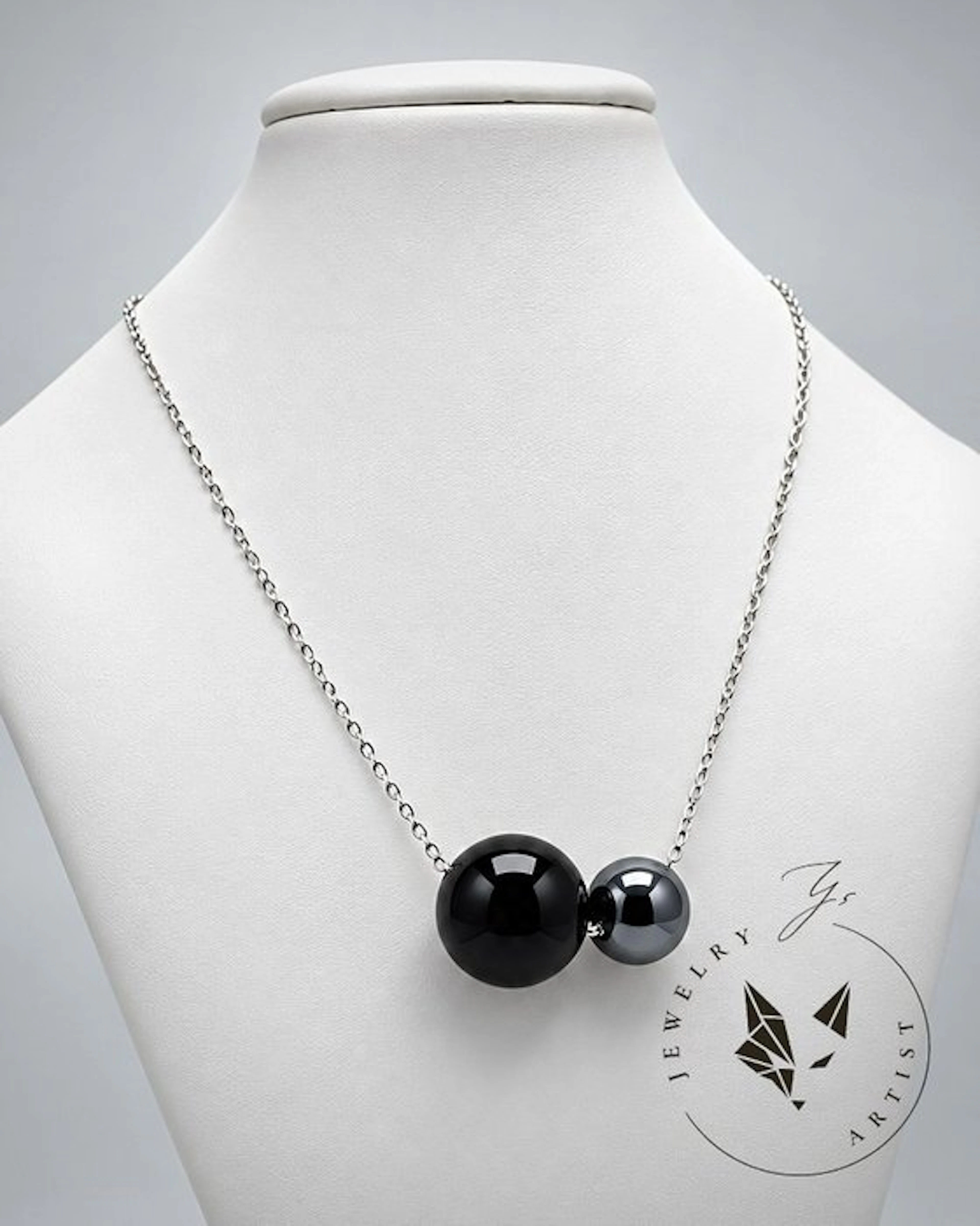 Designer Jewelry - Onyx - Hematite - 925 Silver...