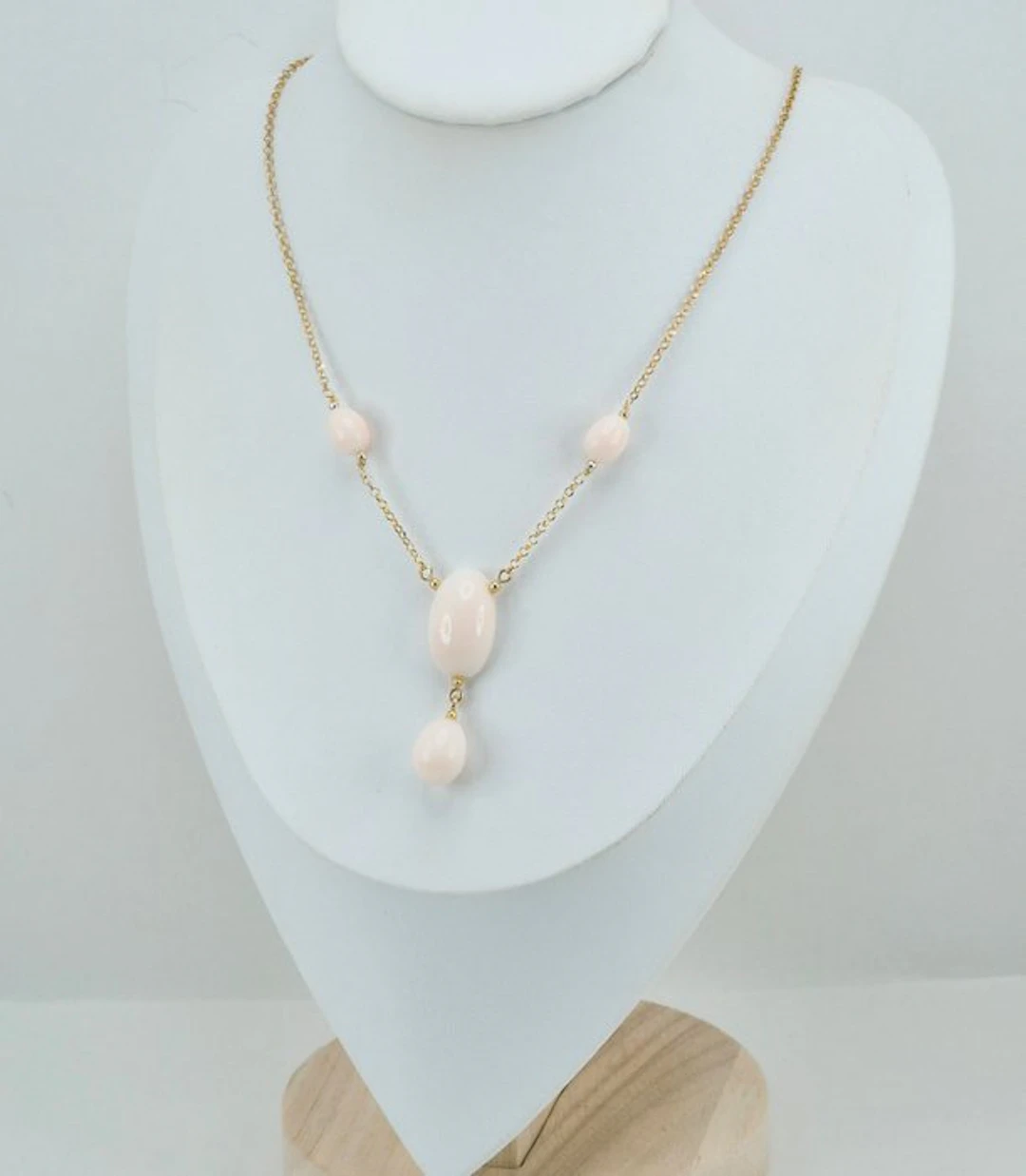 Coral - Silver, Gold-plated - Necklace - PINK CORAL