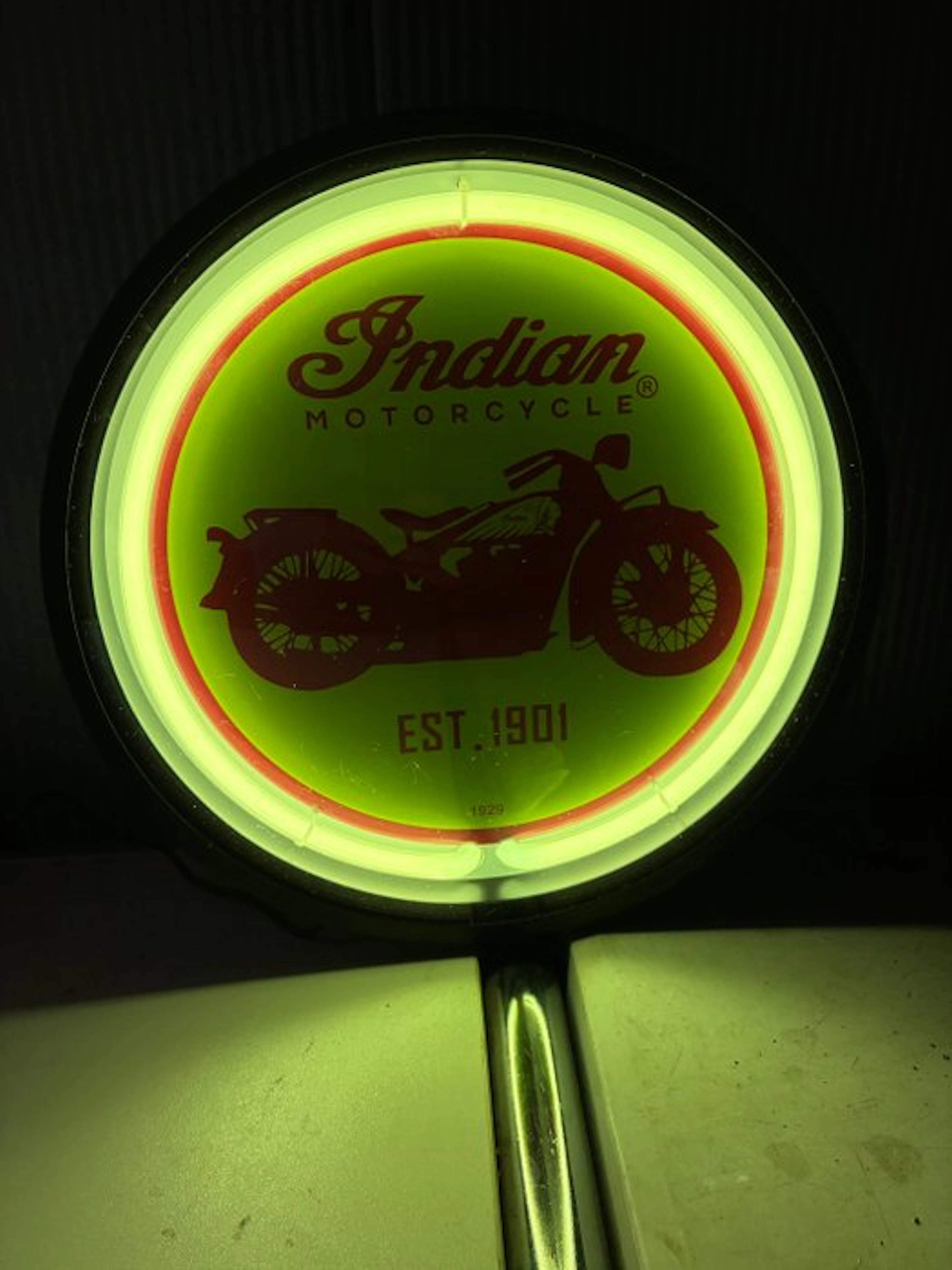 Indian Motorcycle – Neon sign – Classic motorcycle –...