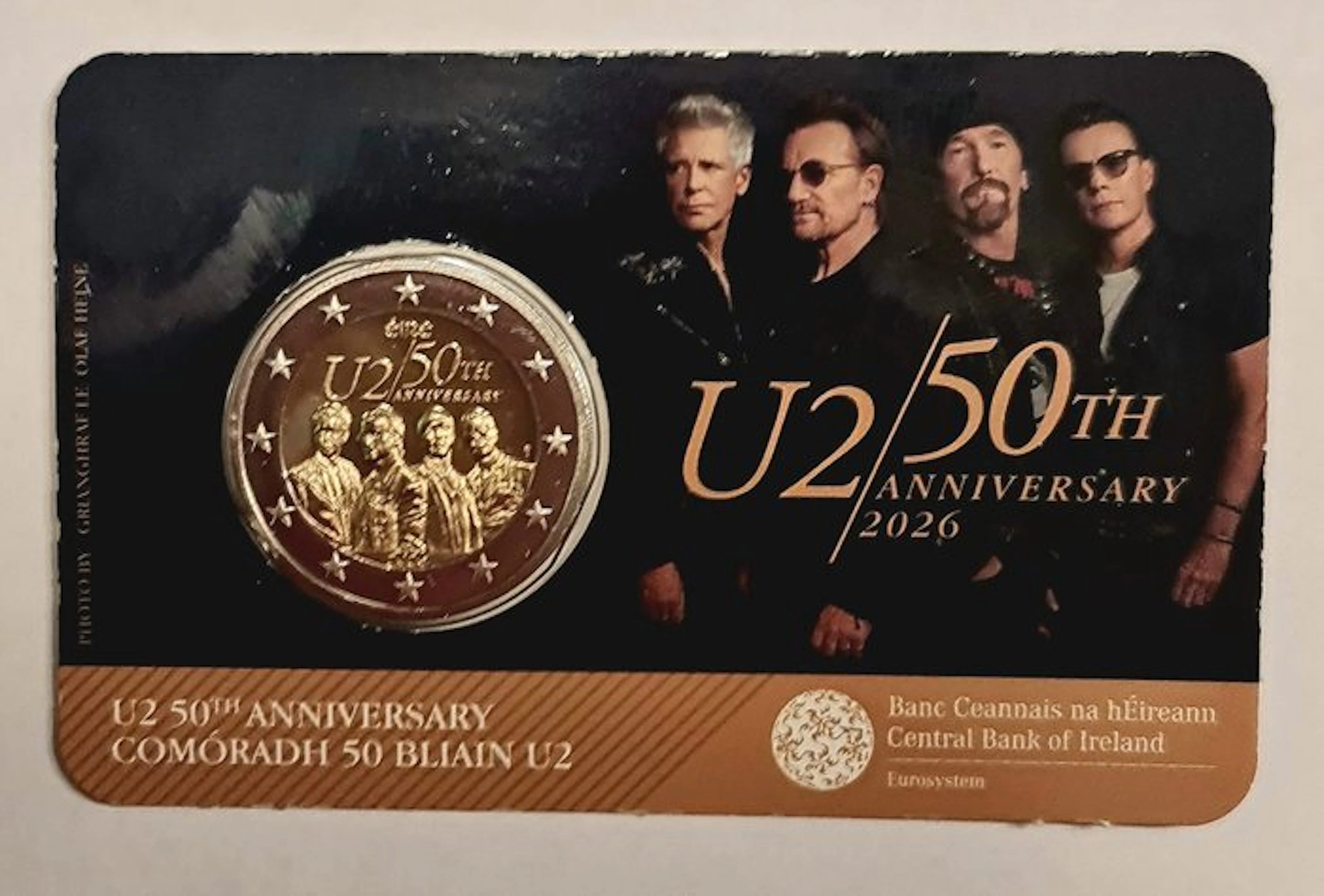 Ireland. 2 Euro 2026 "U2" (1 coincard) (No reserve price)