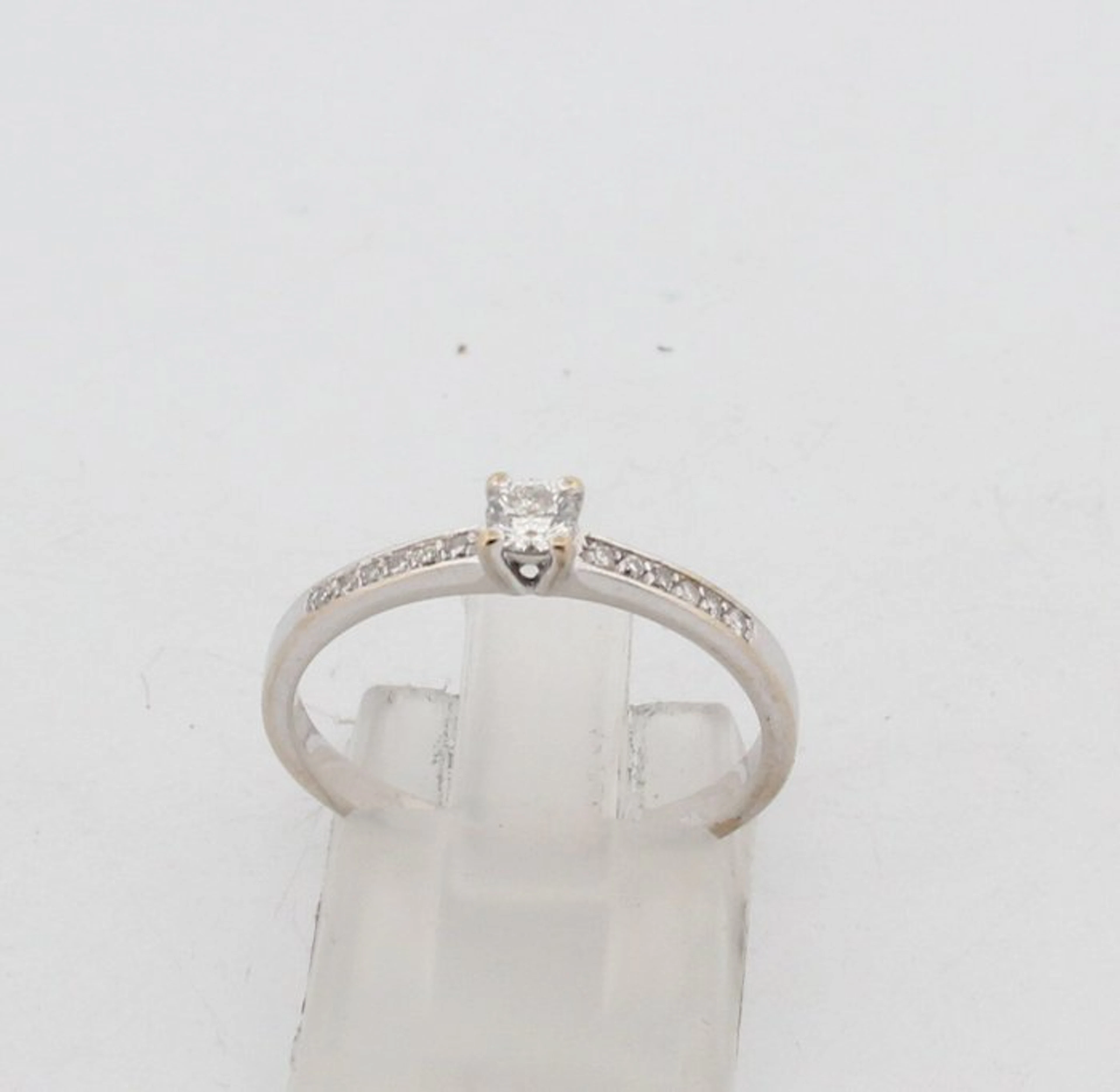No reserve price - Ring - 18 kt. White gold Diamond (Natural) - Diamond