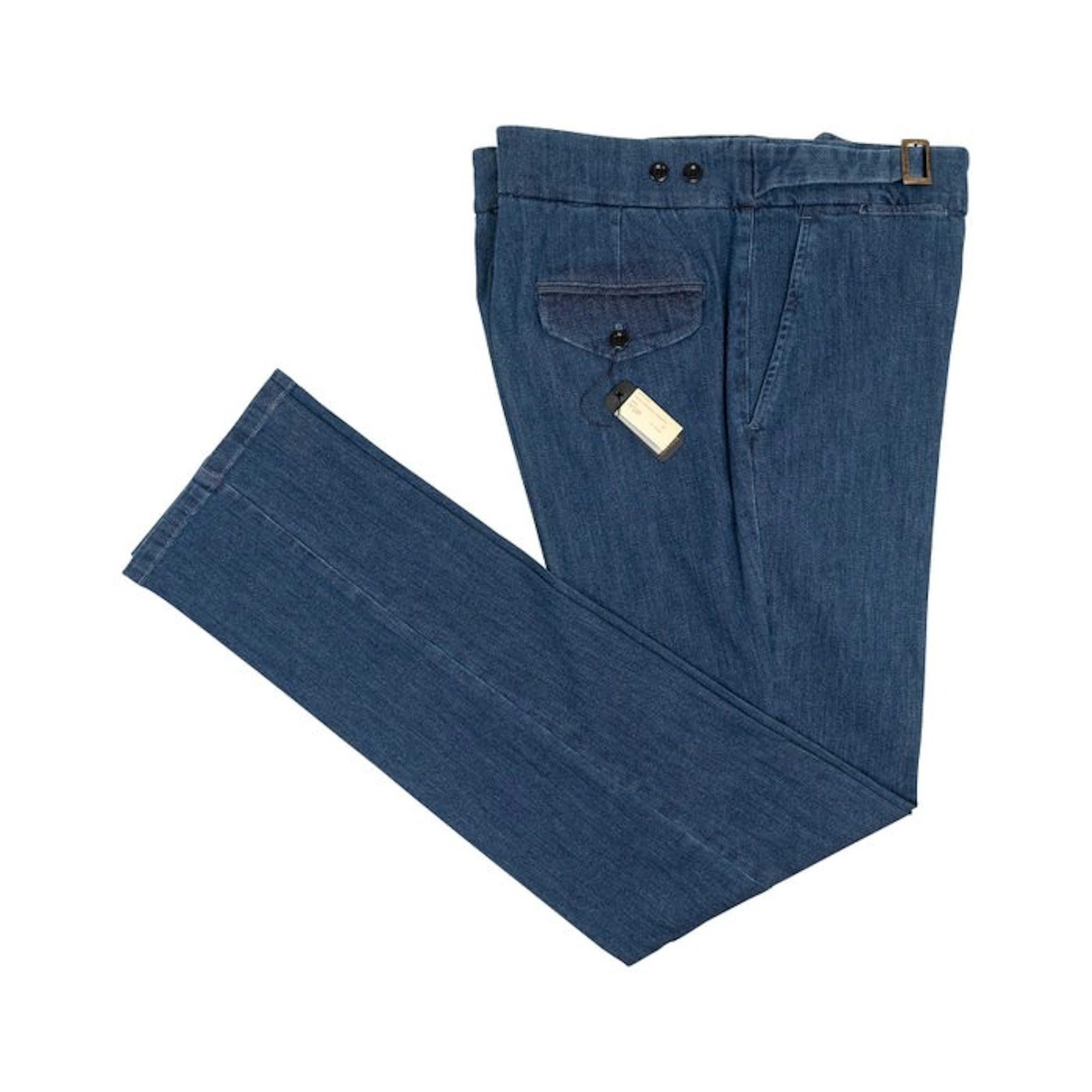 RUBINACCI NAPOLI - 56 IT - "Genny" Blue Denim Cotton High...