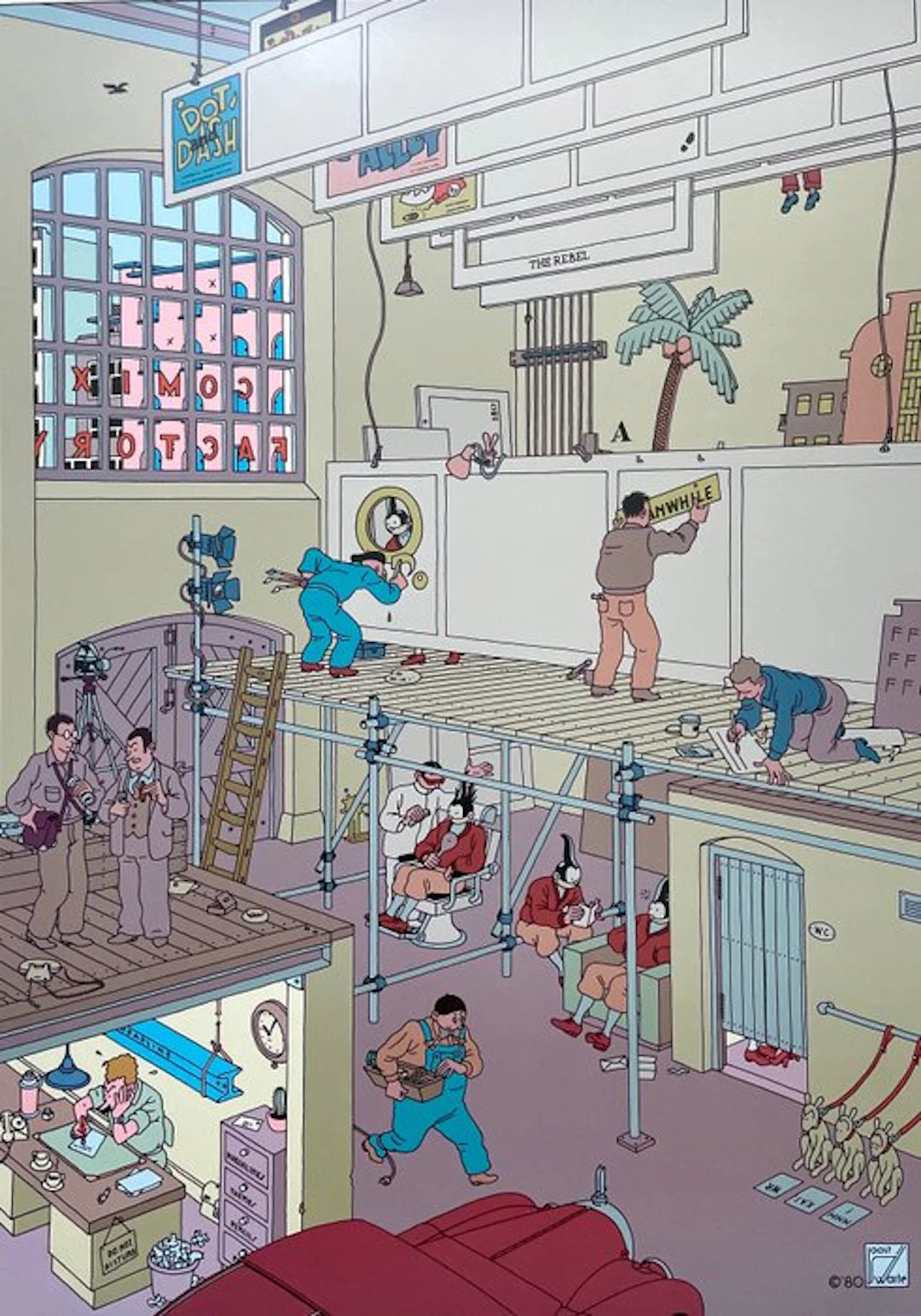 Joost Swarte - Comix Factory - Offset Lithograph - 70x50 ** HANDSIGNED+COA **