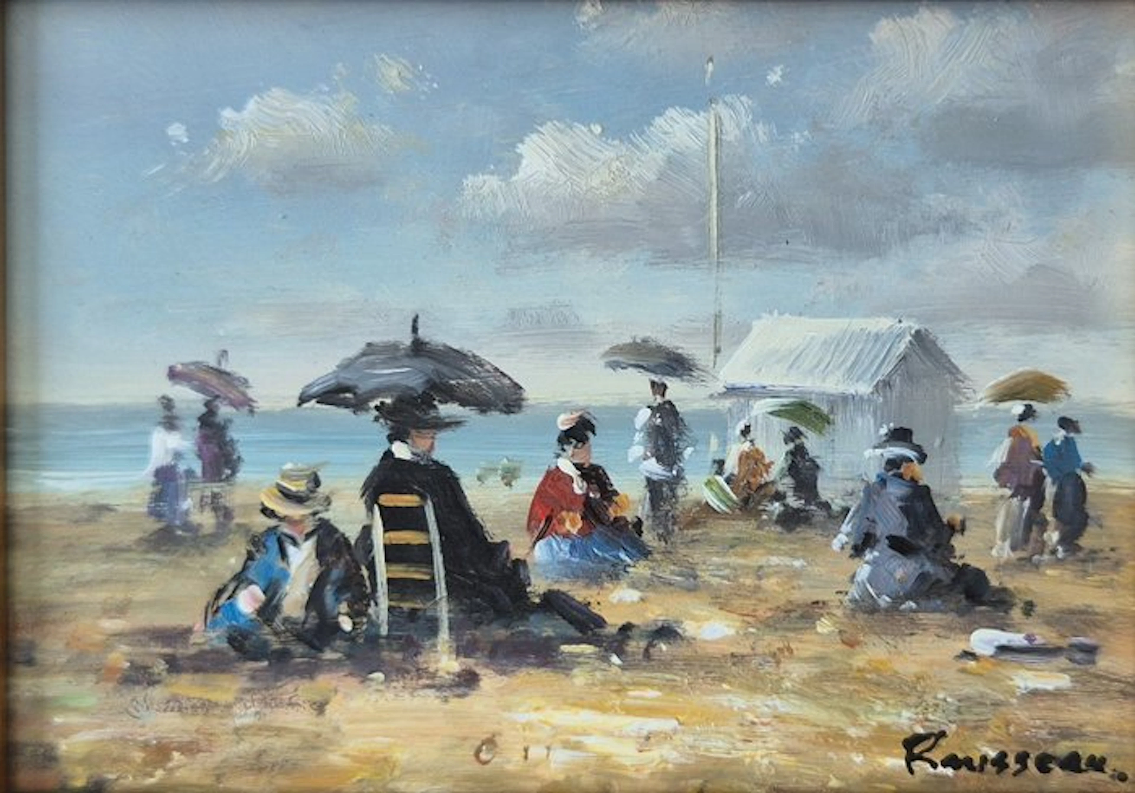 Camille Rousseau (1949) - Dimanche en Normandie ~ Étretat...