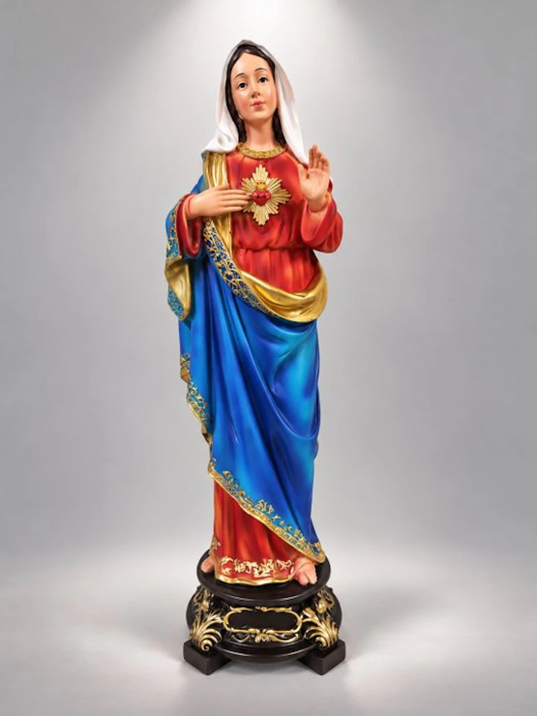 Statue, statue of Saint Mary the virgin - 38 cm - Polyresin