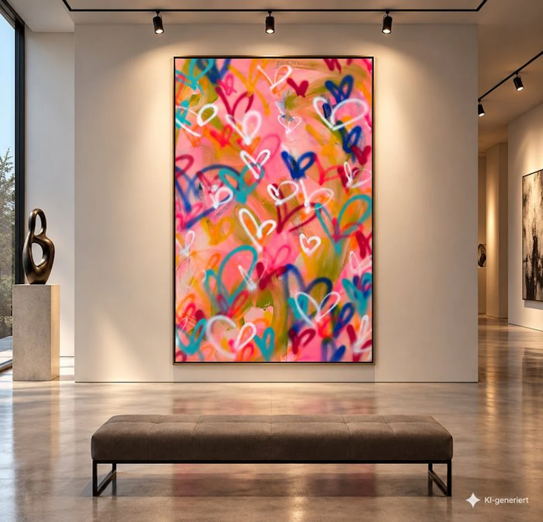 Timo Wedell - Neon Heart Symphony - XXL - Abstract Klein