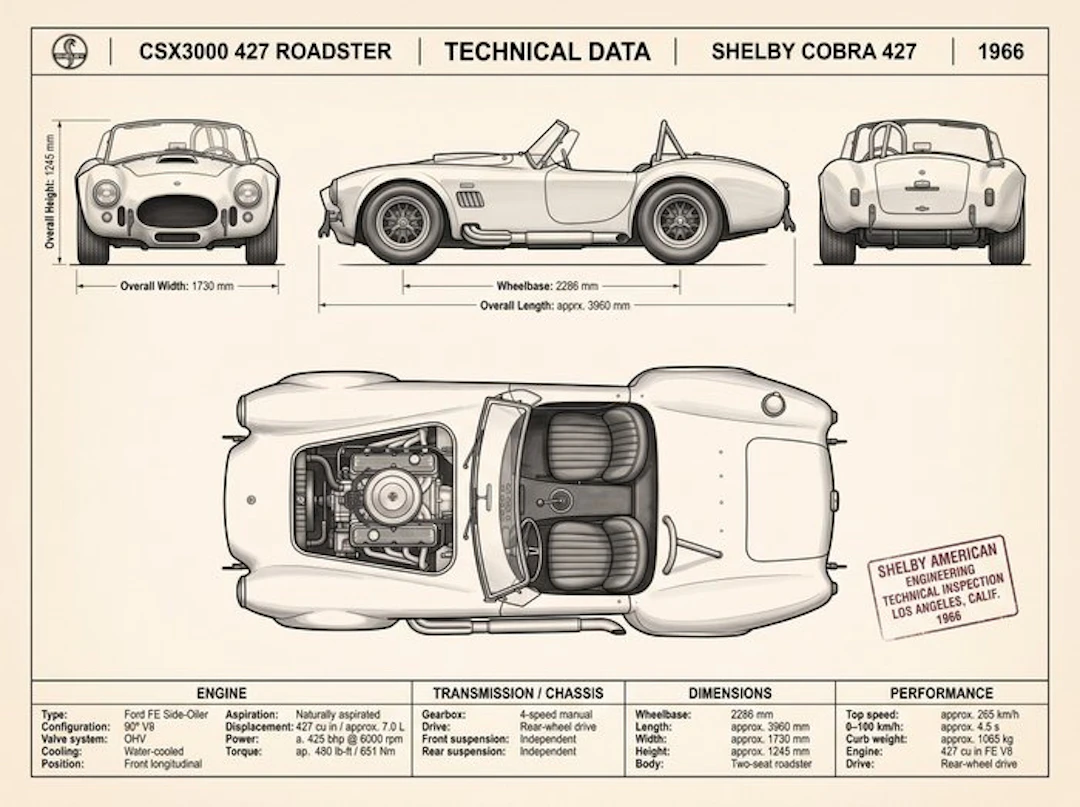 Shmidt.Art - SHELBY COBRA 427 ROADSTER - 1960s
