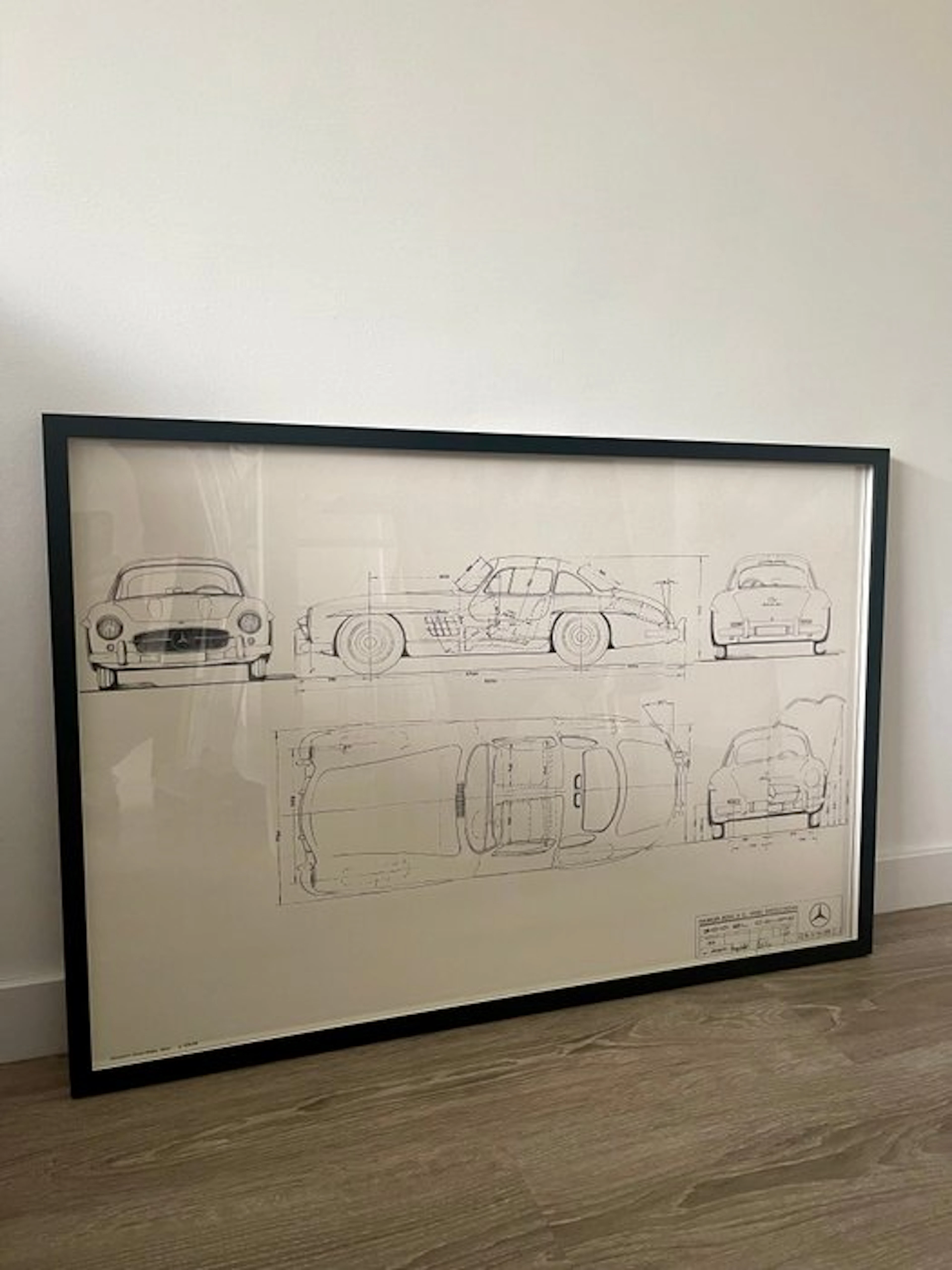 Mercedes Benz 300 SL - Technical Drawing - Frame - Design