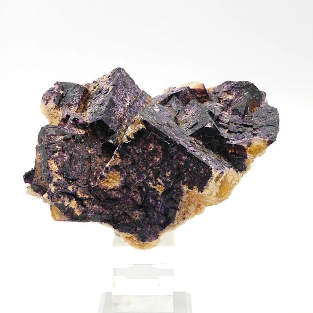 LARGE INTENSE PURPLE FLUORITE! MOROCCO Crystals on matrix...