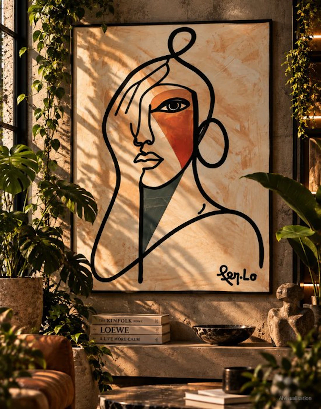 Claudia Fer.Lo - Half Light - Acrylic on canvas 100 x 80 cm "XL"