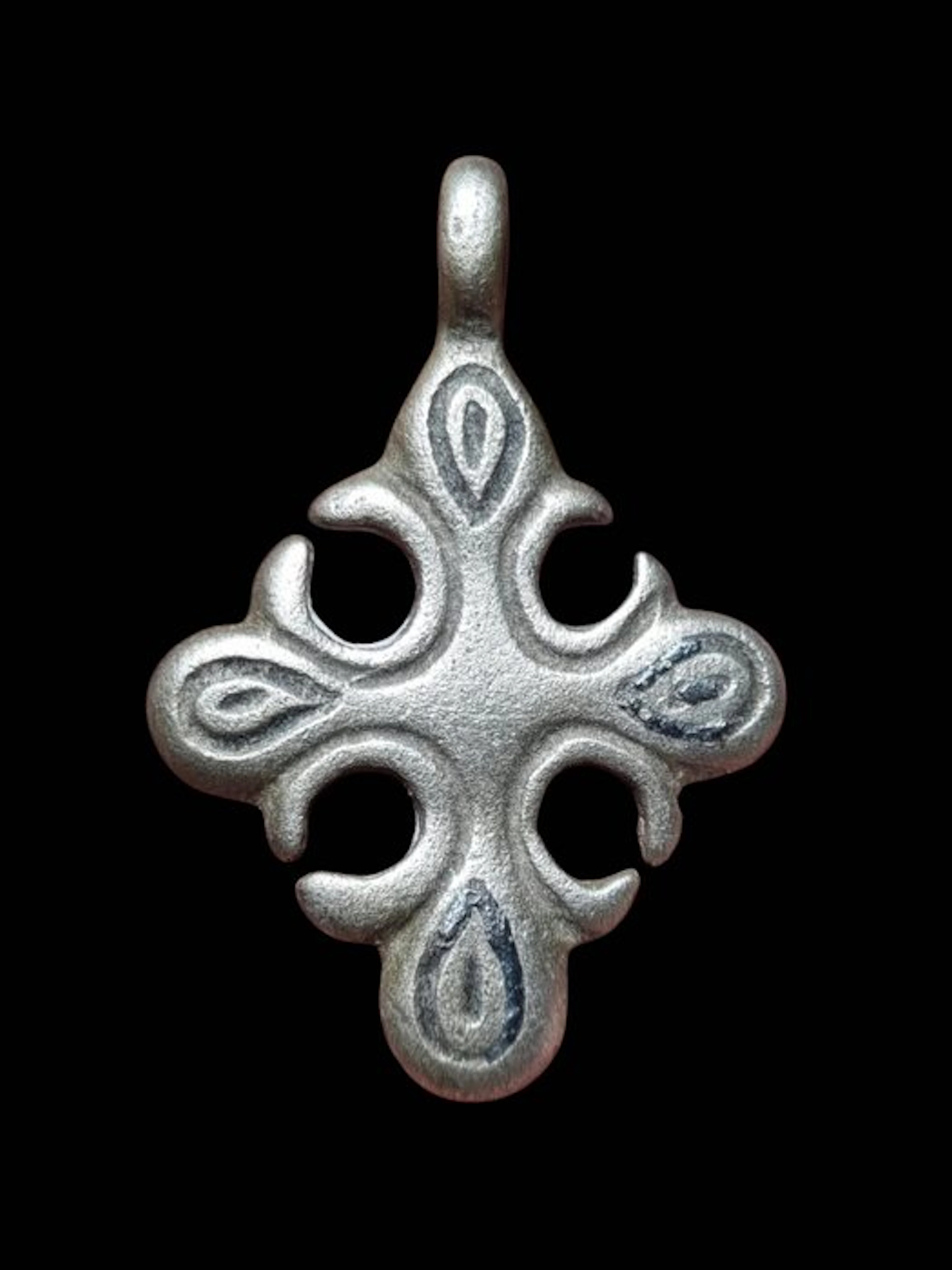 Medieval, Crusaders Era Silver Stunning Cross Pendant
