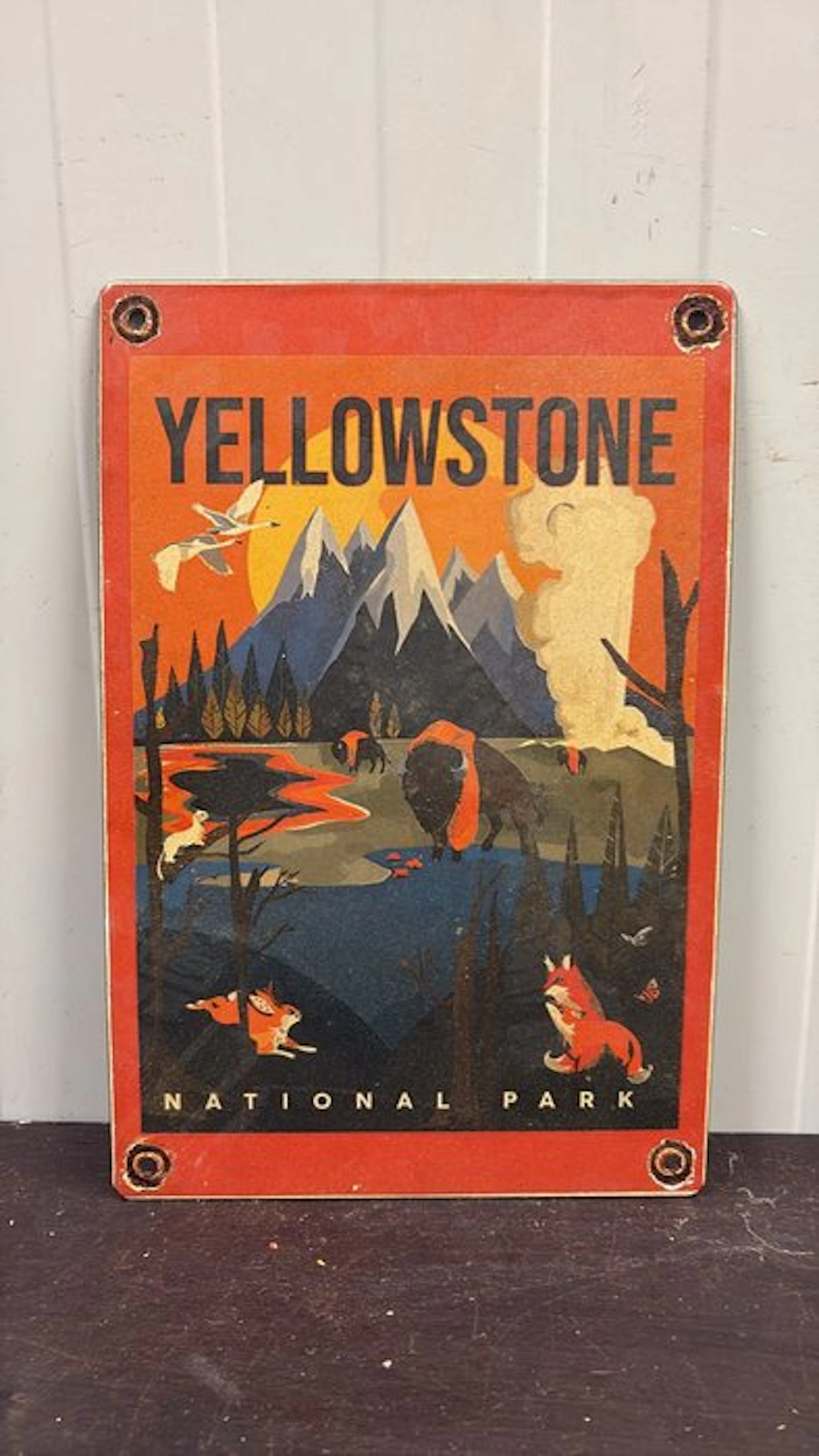 Vintage Yellowstone National Park advertising sign – Americana wall decoration