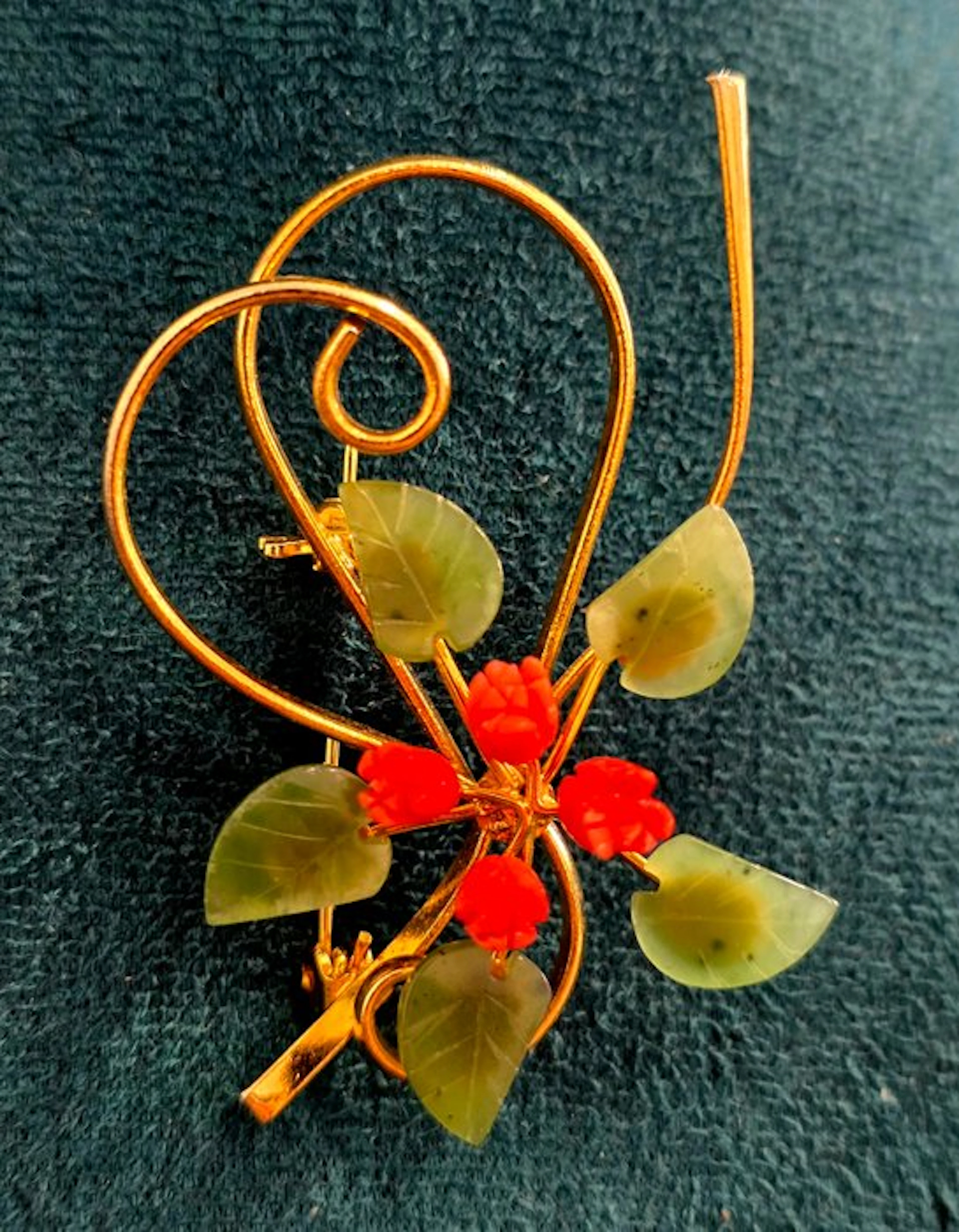 Swoboda - Coral - Gold-plated - Brooch - No reserve price
