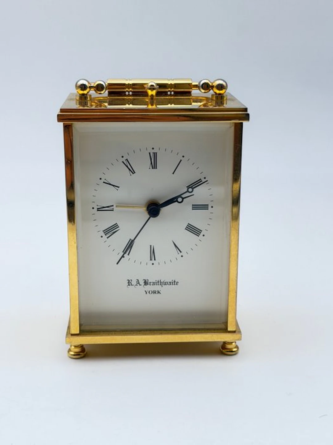 Table clock - R.A. BRAITHWAITE YORK CAPPUCCINA - Brass - 1990-2000