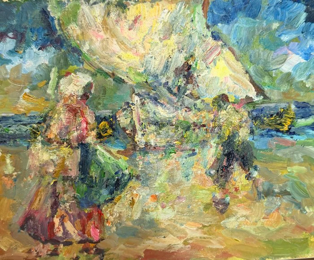 Follower of Joaquín Sorolla (1863–1923) - Beach Scene with Figures