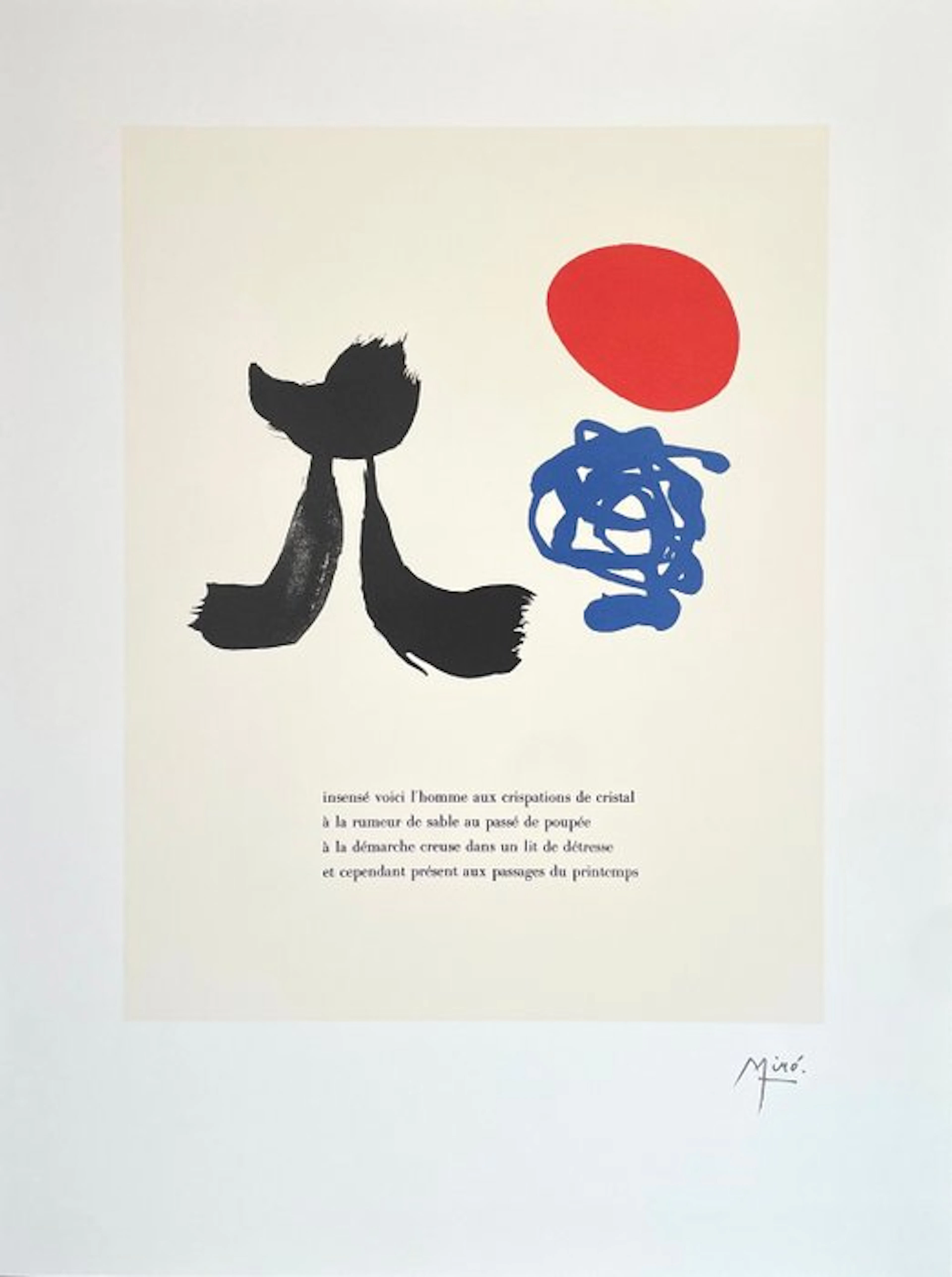 Joan Miro (1893-1983) - Parler Seul - Lithographic licensed print - 2004 - COA