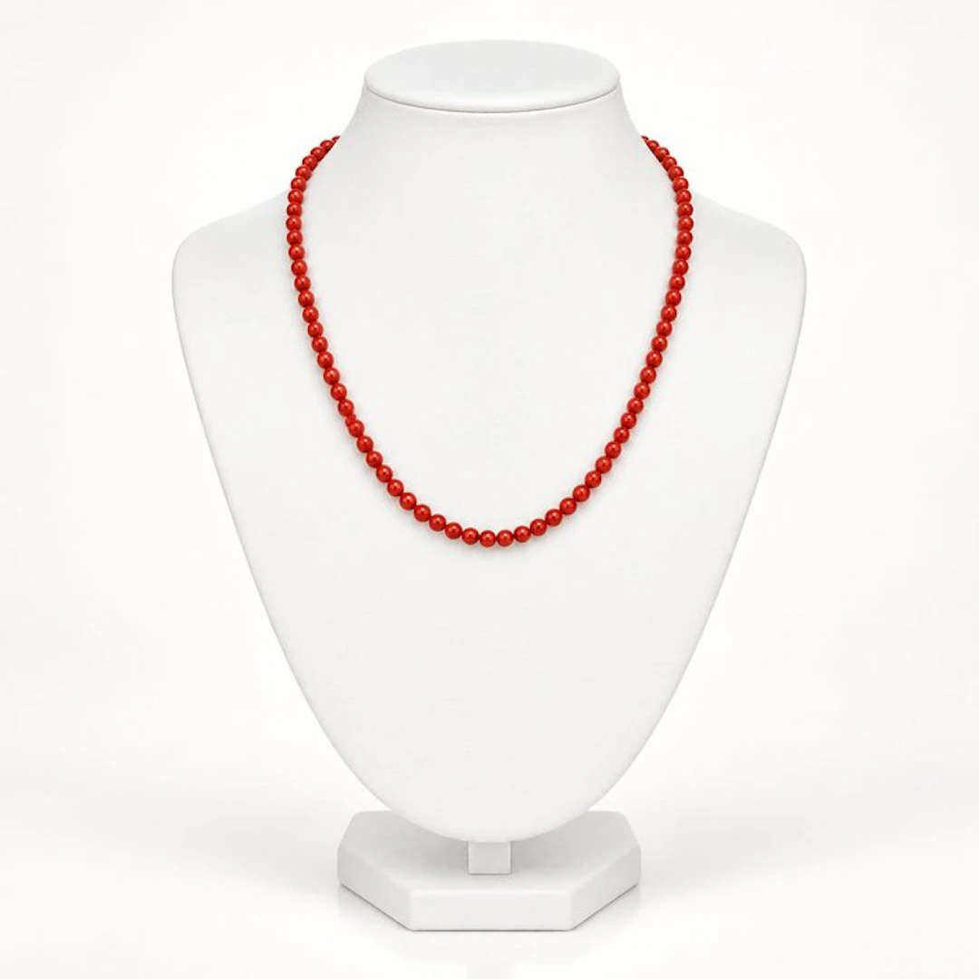 No reserve price - Necklace - 18 kt. Yellow gold Coral