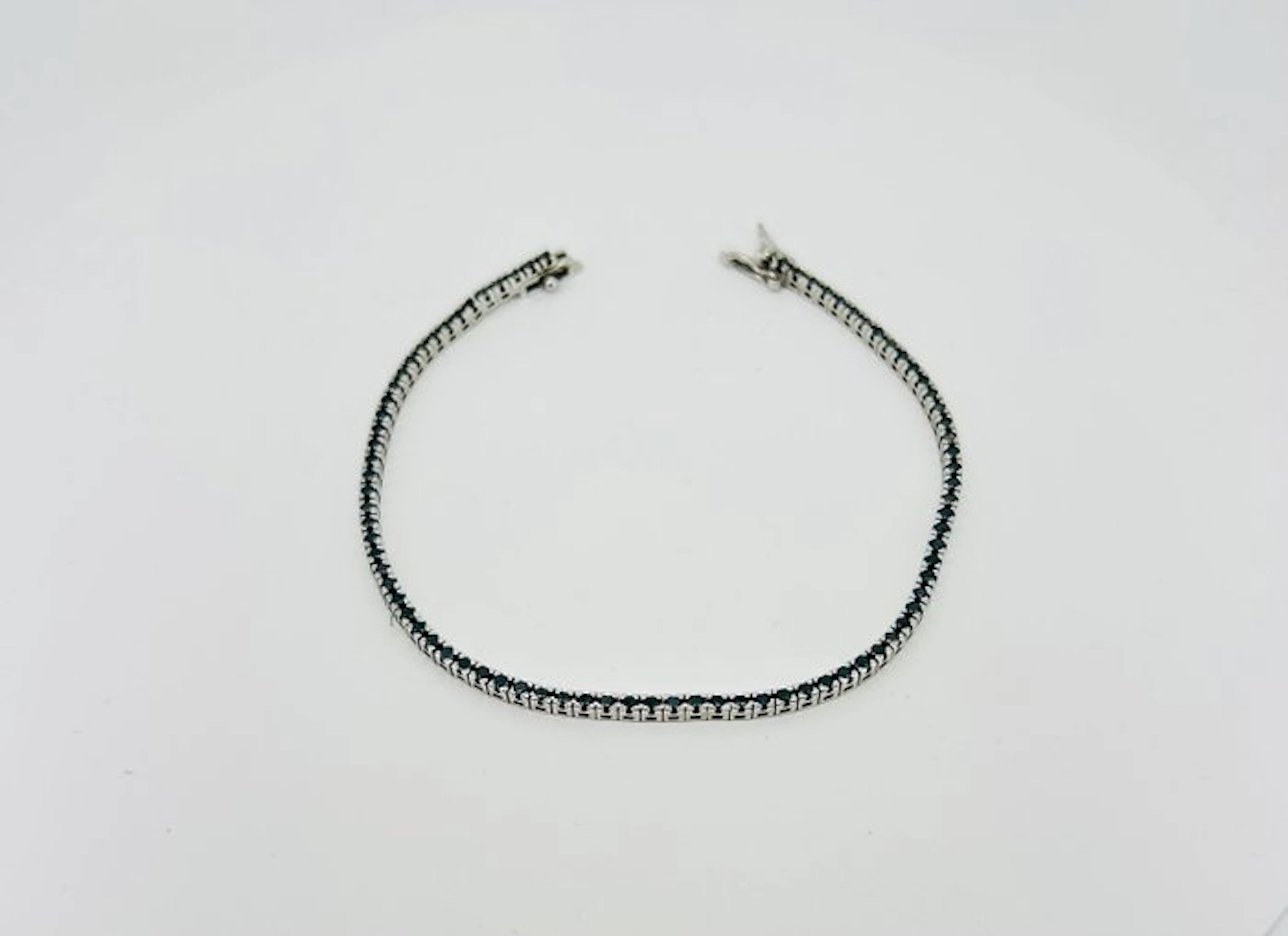 Tennis bracelet - 18 kt. White gold - 1.20ct. tw. Diamond (Natural) - Diamond