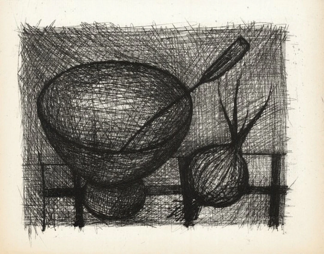 Bernard Buffet (1928-1999) - Nature morte au pot et à l'oignon