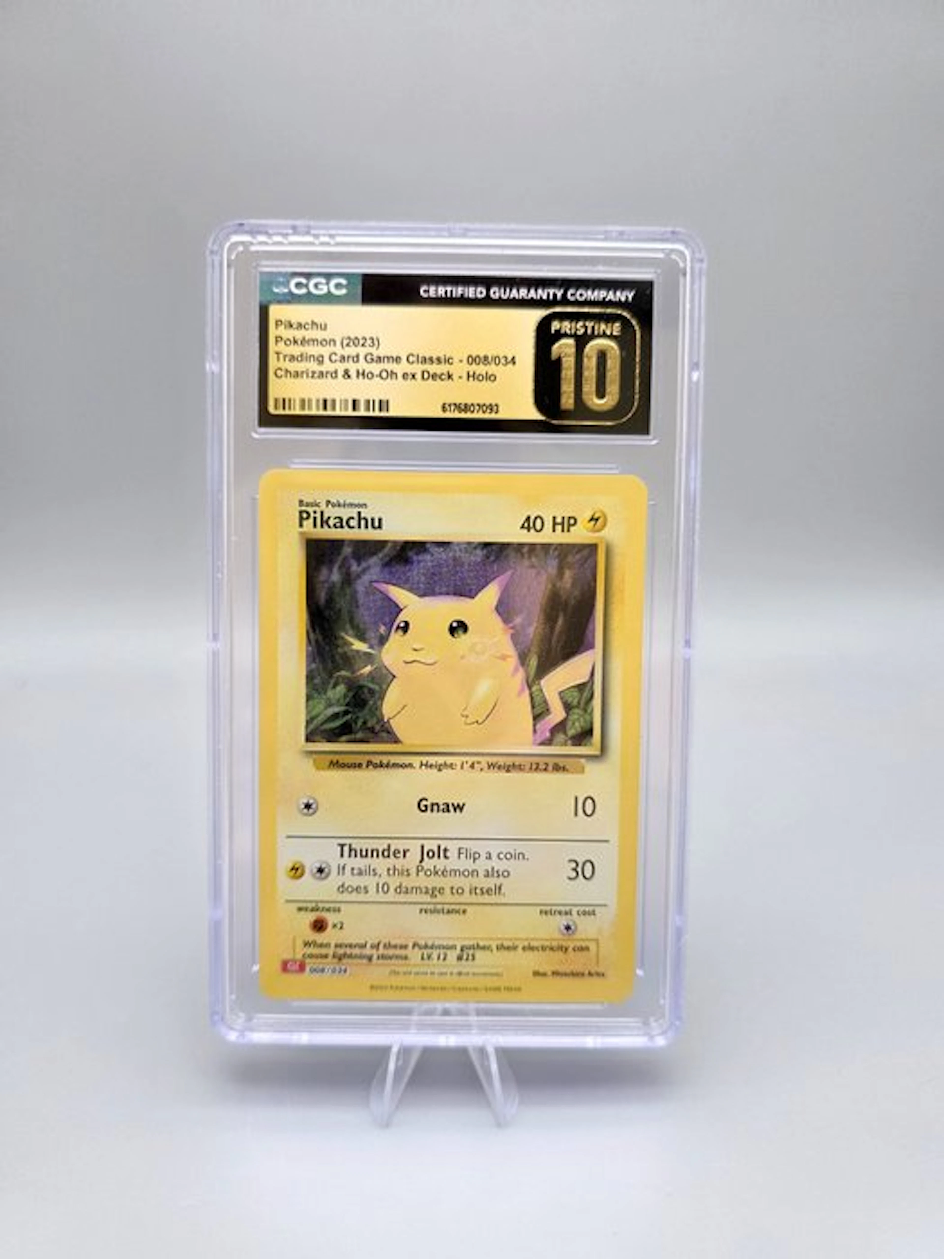 Pokémon Graded card - Pikachu Holo - CGC Pristine 10 - Sword & Shield