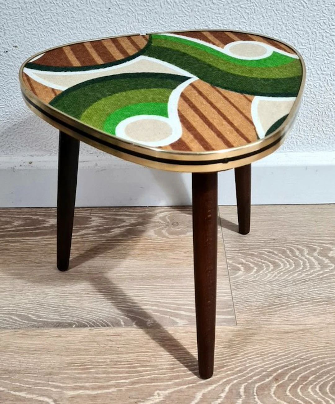 Side table - Wood - Vintage floral shelf