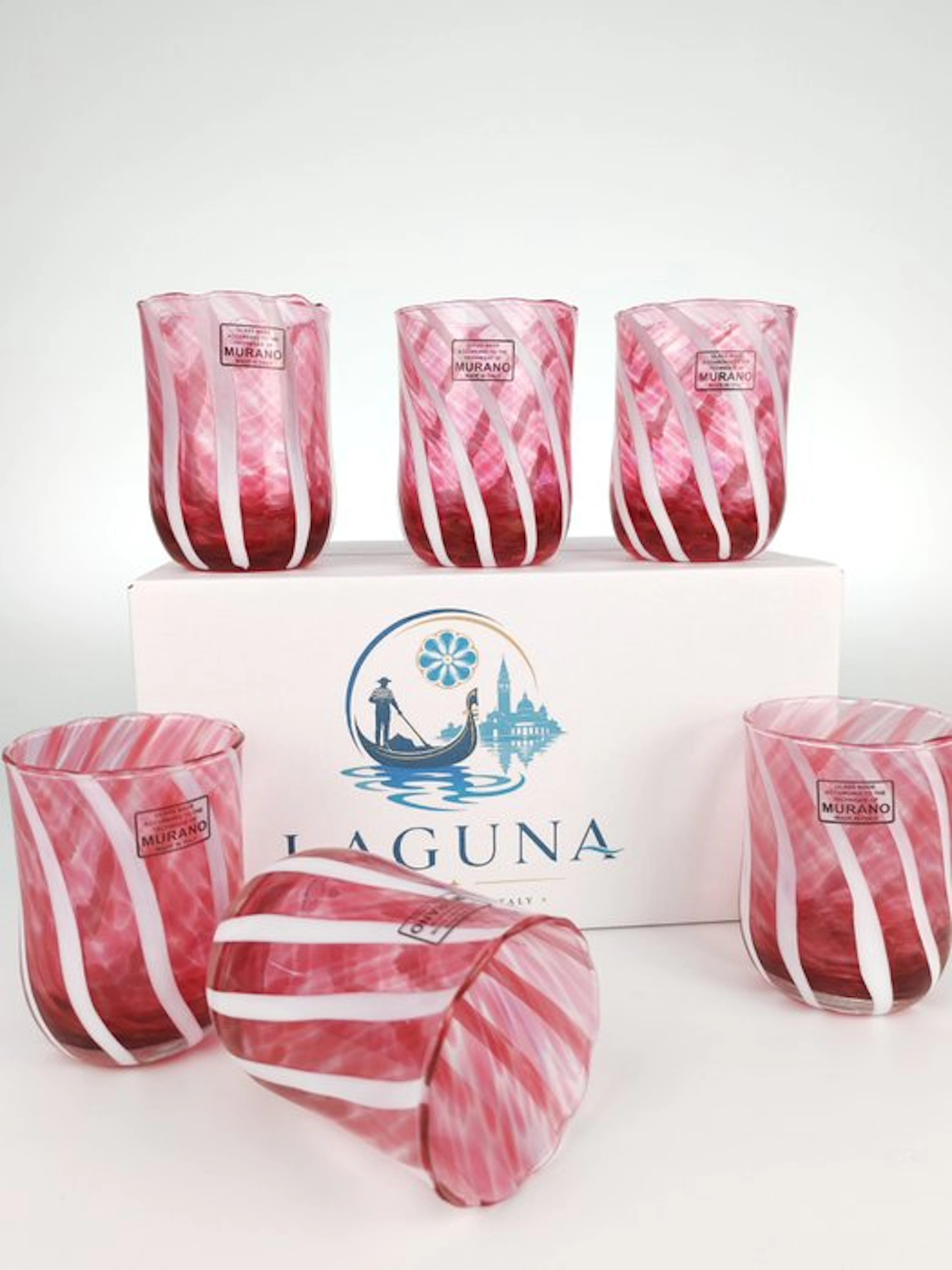 LAGUNA - Drinking service (6) - Murano glass - 6 GOTI RIGADIN