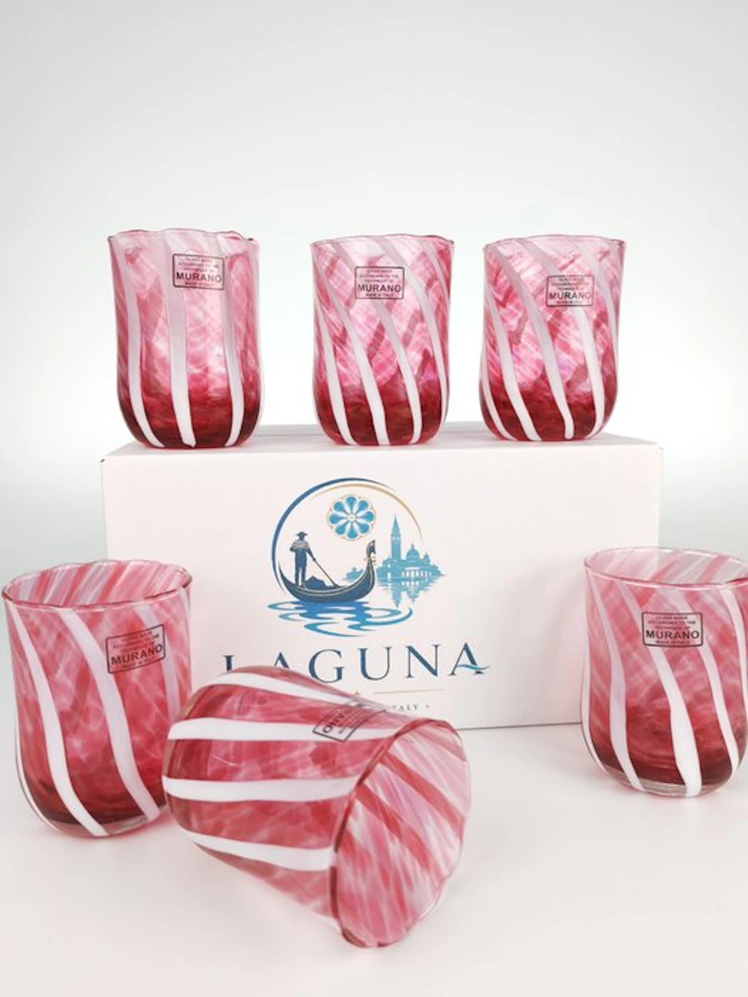 LAGUNA - Drinking service (6) - Murano glass - 6 GOTI RIGADIN