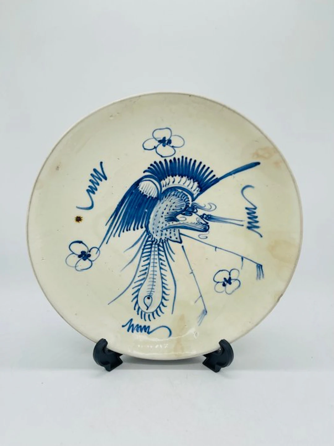 Charger plate - Porcelain - Charger with Phoenix bird