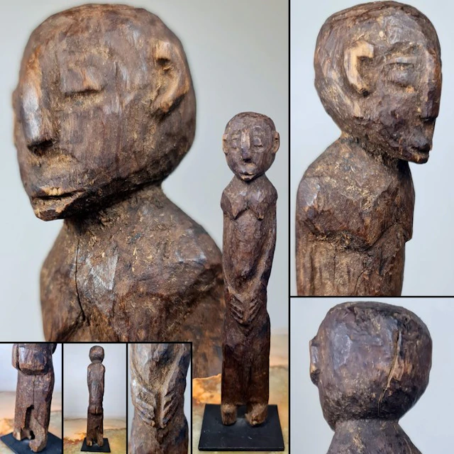 Ancienne statuette fétiche Lobi soclée