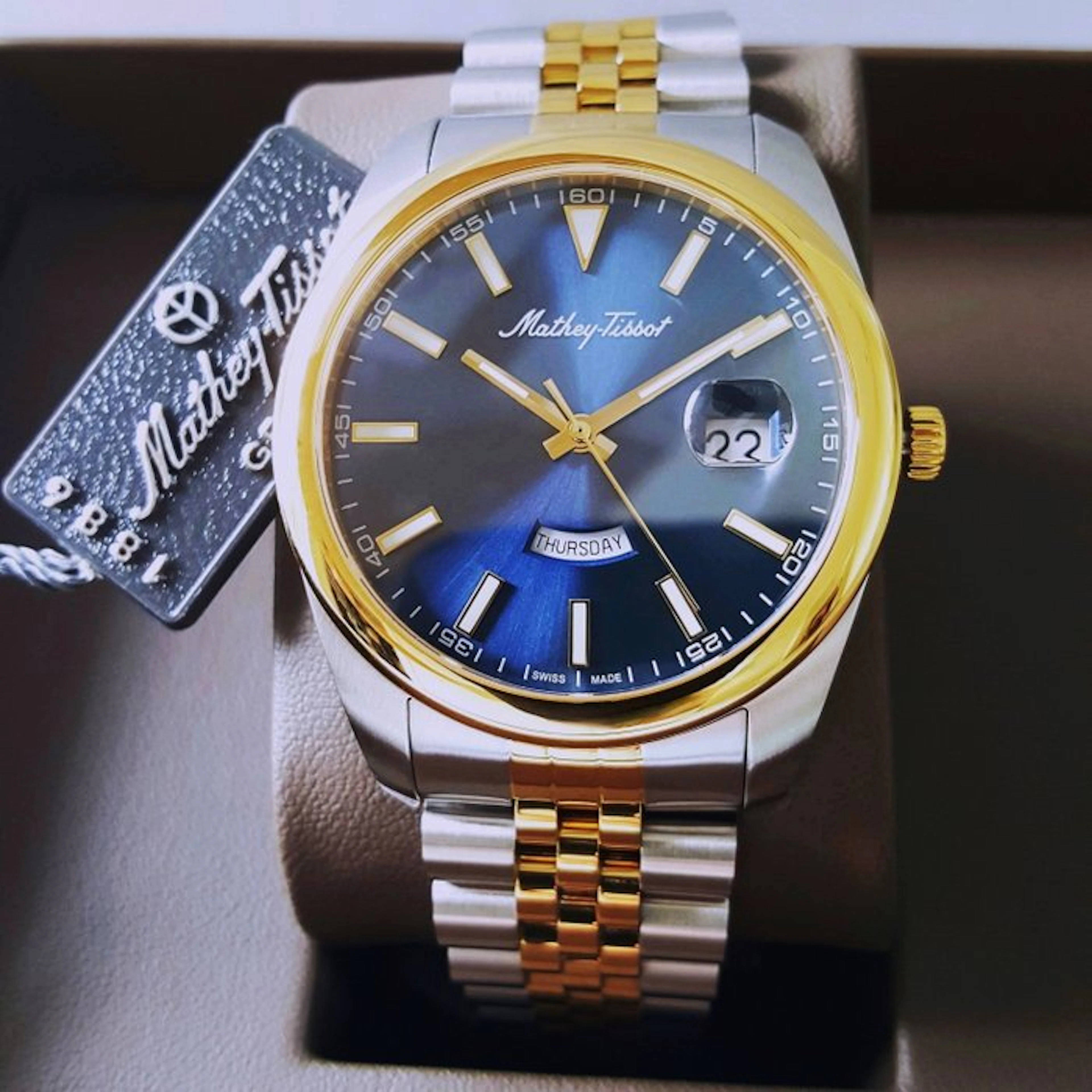 Mathey-Tissot - Day-Date - Cyclops Loupe - 18K Gold...