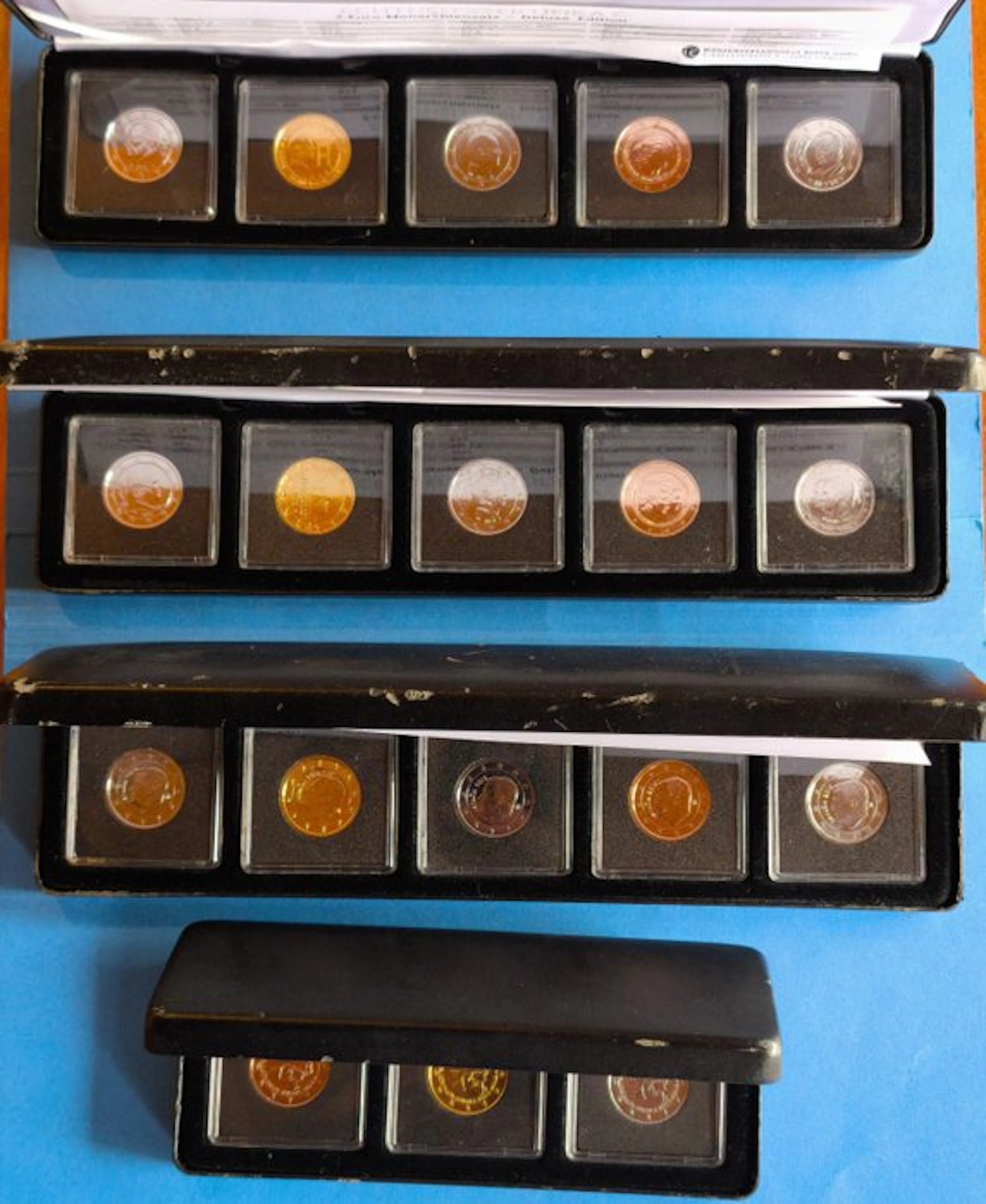 Europe. 2 Euro Various Years (18 coins gilded by private...
