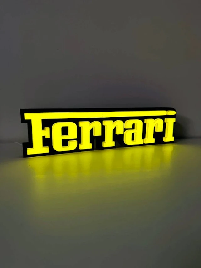 SIGN - YELLOW FERRARI LED LAMP XL - Ferrari