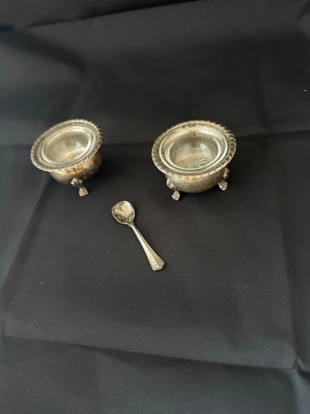 Salt cellar (5) - .800 silver - Pair of Vintage Salt Cellars