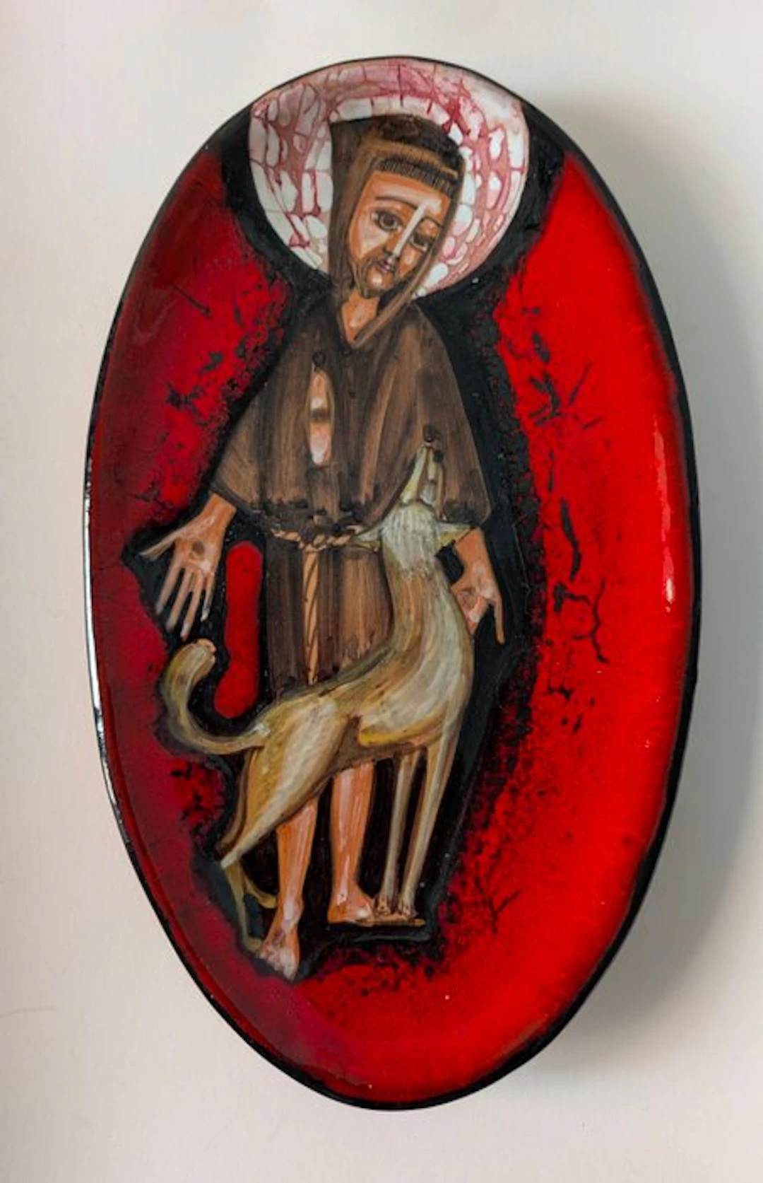 Franco Rufinelli - Oval Plate - Saint Francis of Assisi...