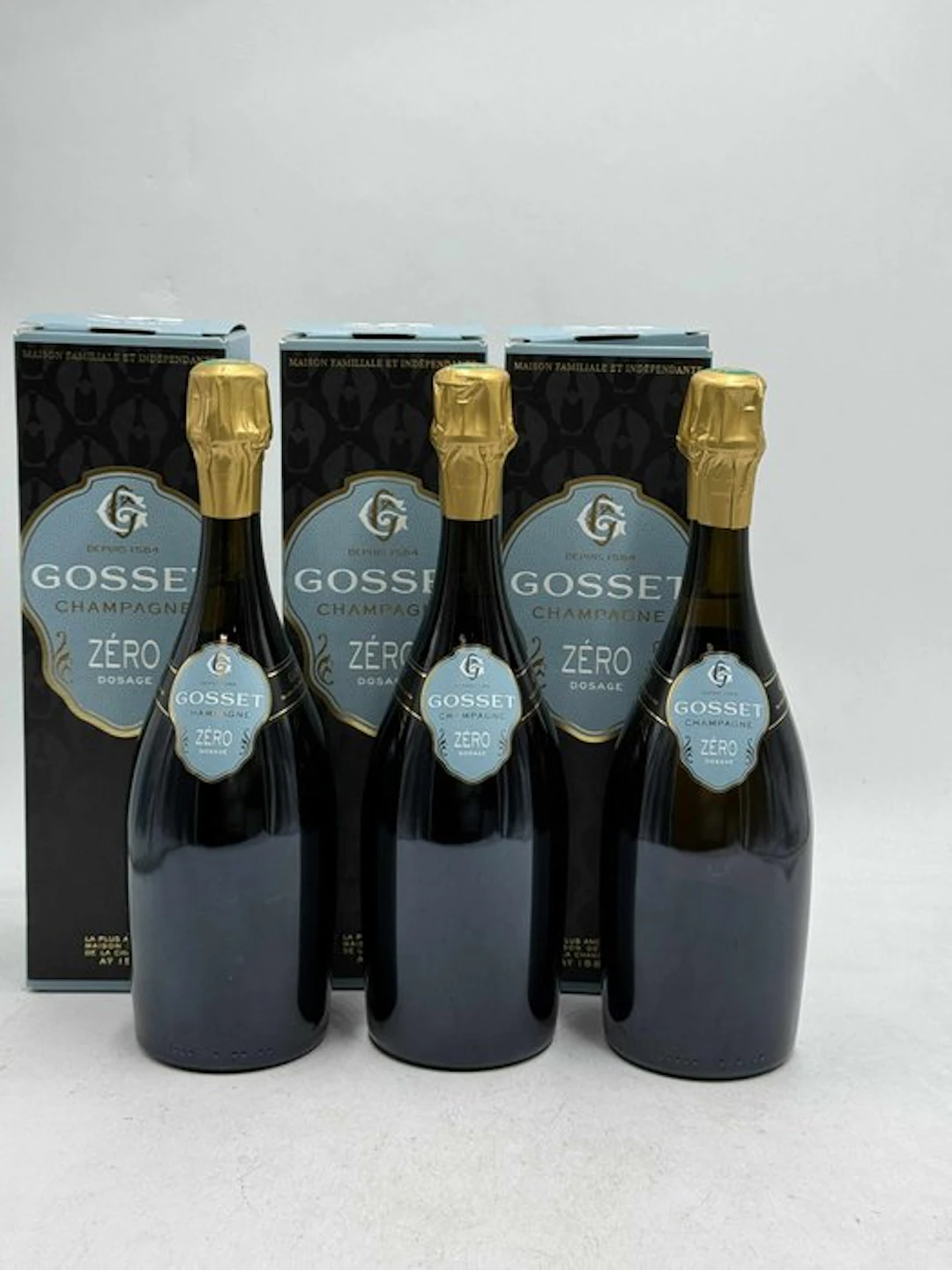 Gosset, Champagne Zero Dosage - Champagne Brut - 3 Bottles (0.75L)
