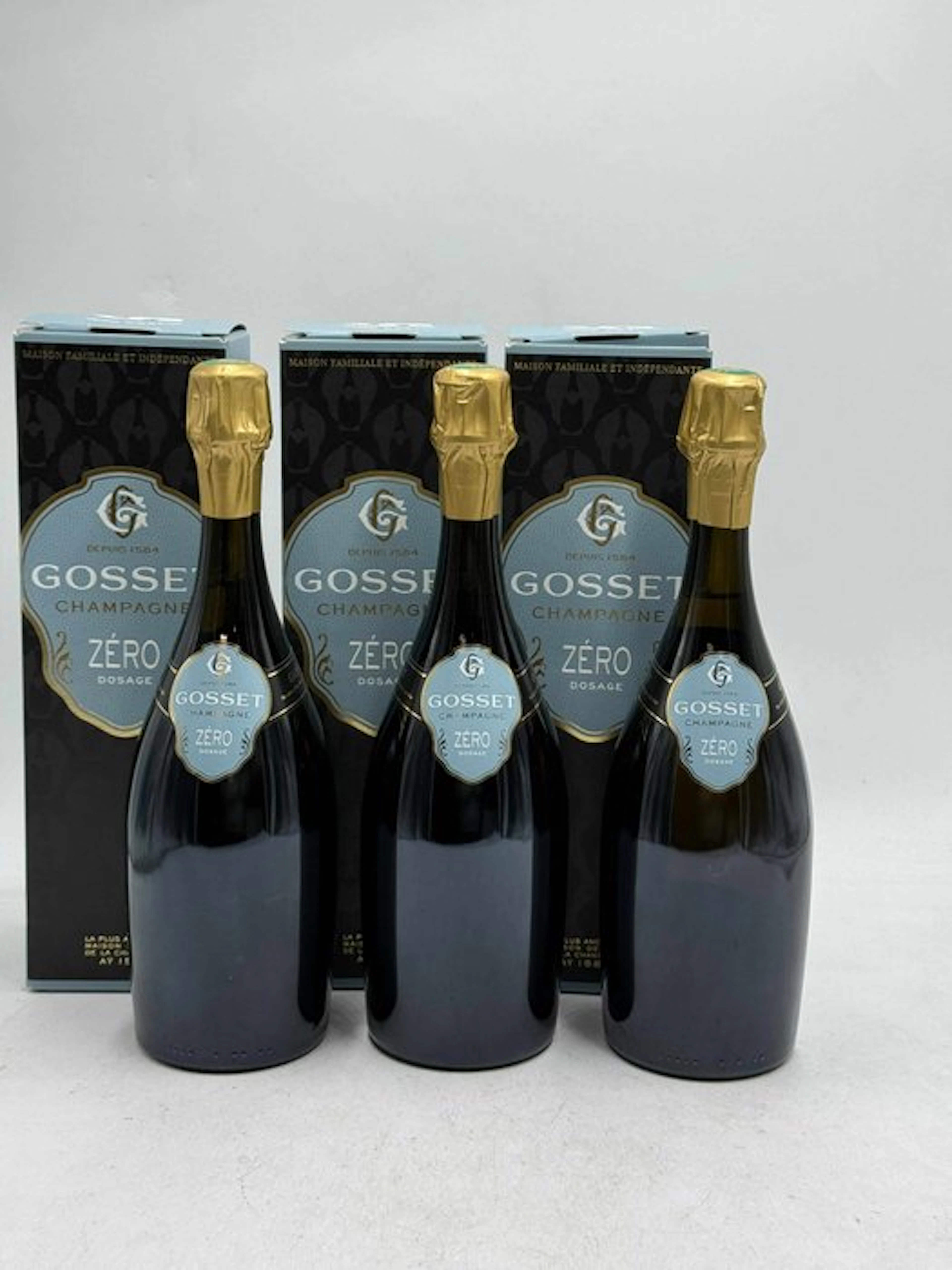 Gosset, Champagne Zero Dosage - Champagne Brut - 3 Bottles (0.75L)