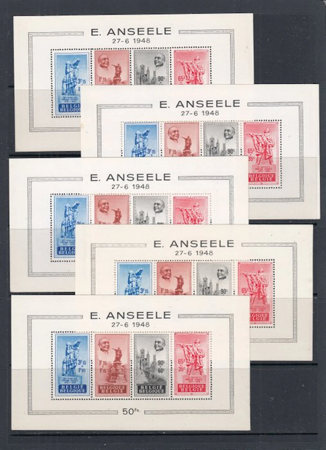 Belgium 1948 - Anseele - BL 26 (5x)