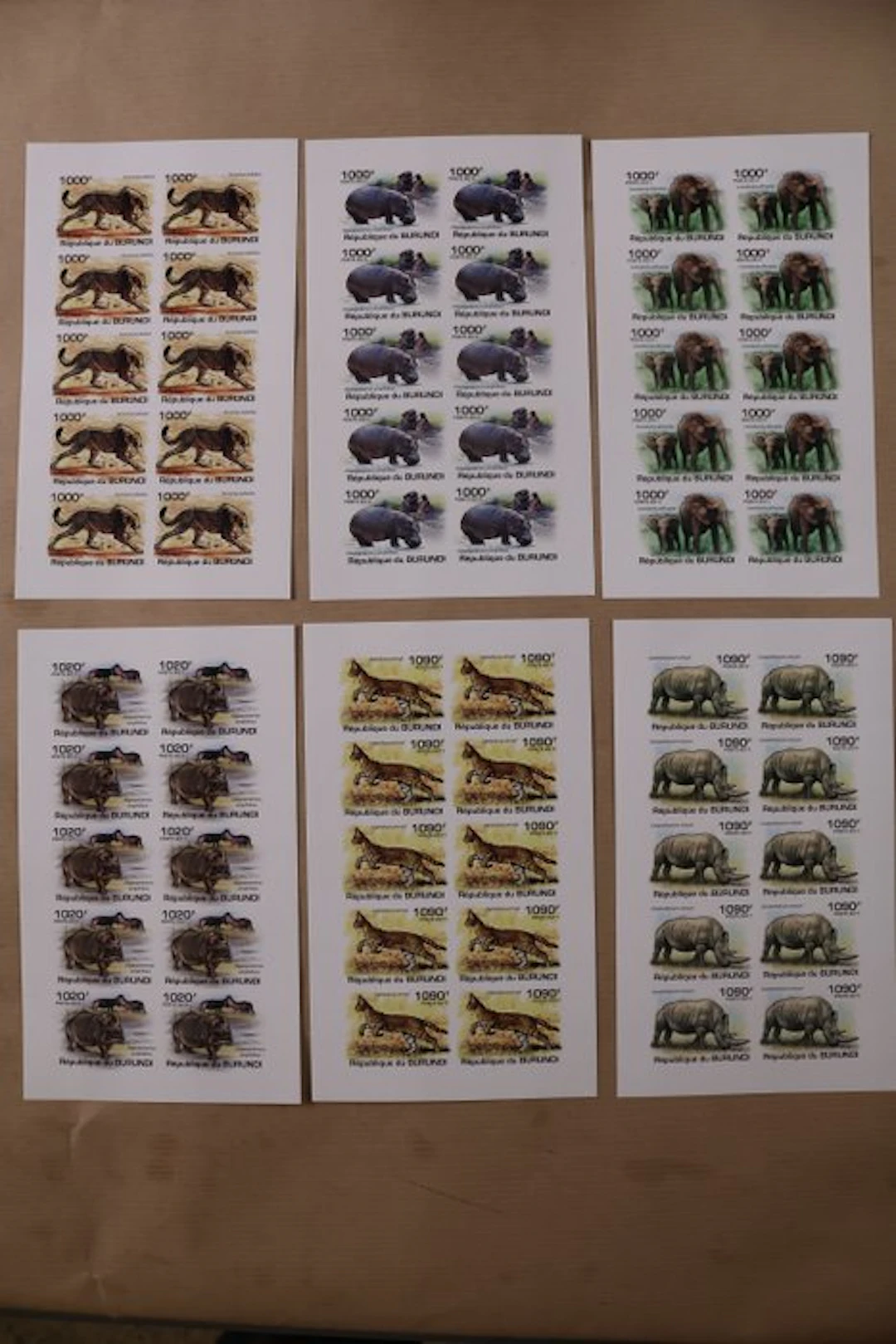 Burundi 2011 - 16 animal blocks - Free shipping worldwide*