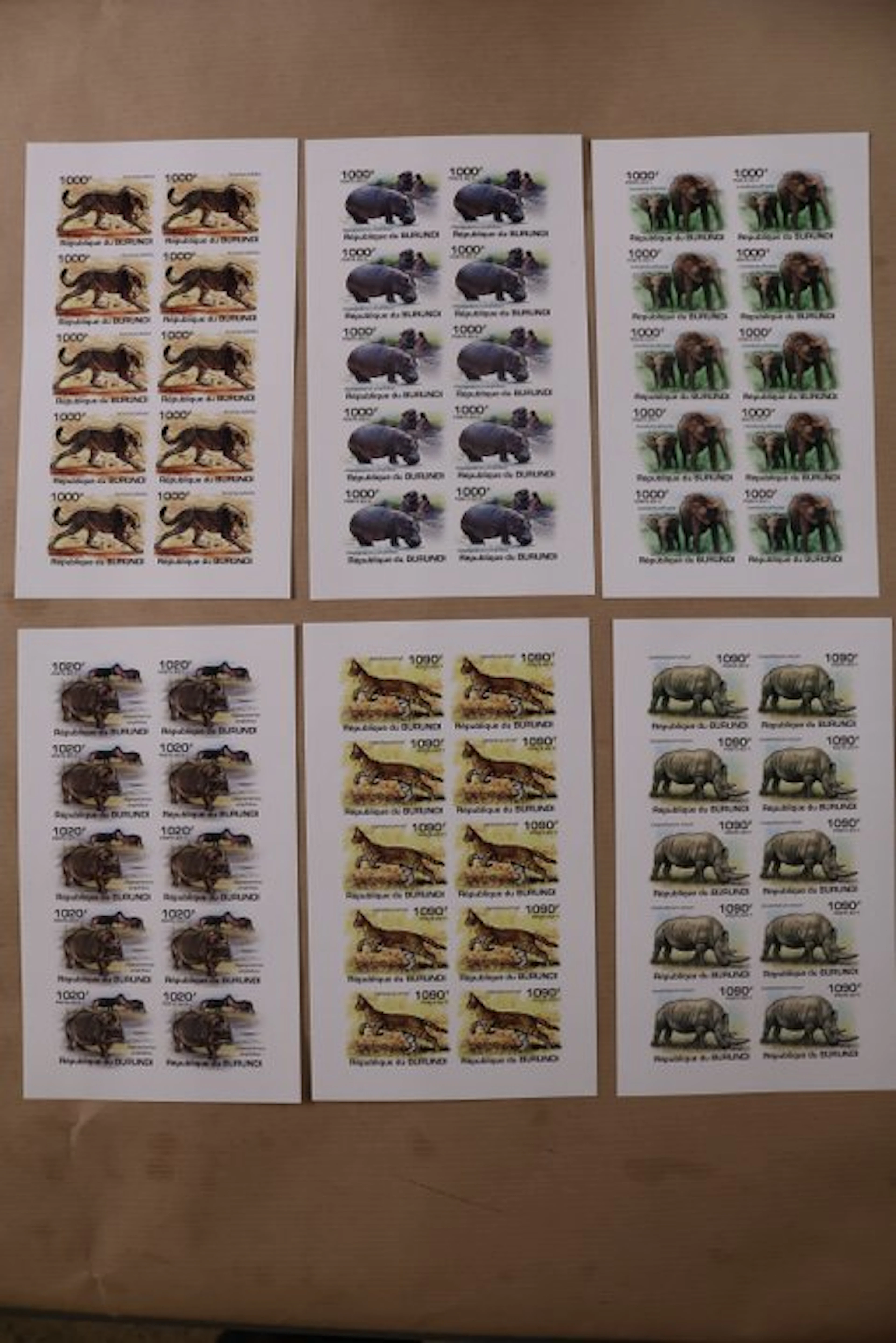 Burundi 2011 - 16 animal blocks - Free shipping worldwide*