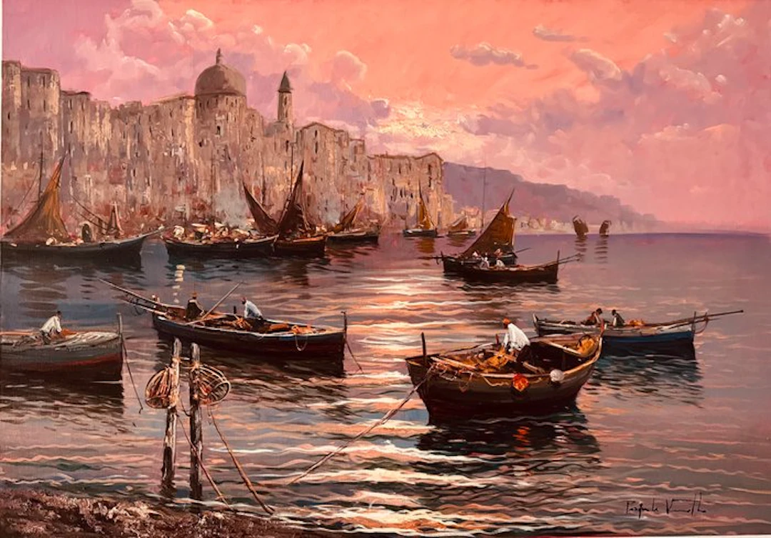 Pasquale Vuotto (1958) - Tramonto a Pozzuoli Napoli - XL