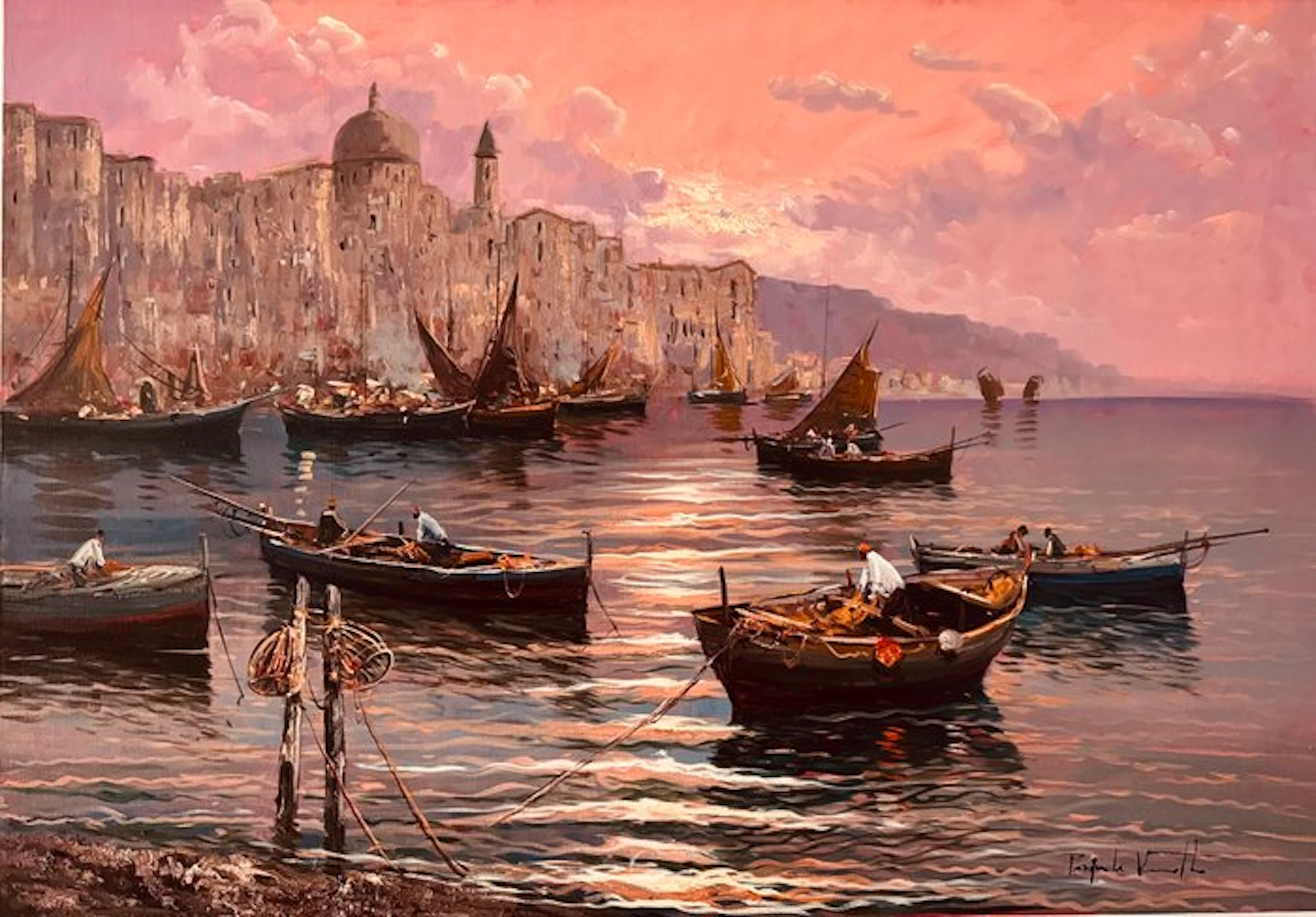 Pasquale Vuotto (1958) - Tramonto a Pozzuoli Napoli - XL