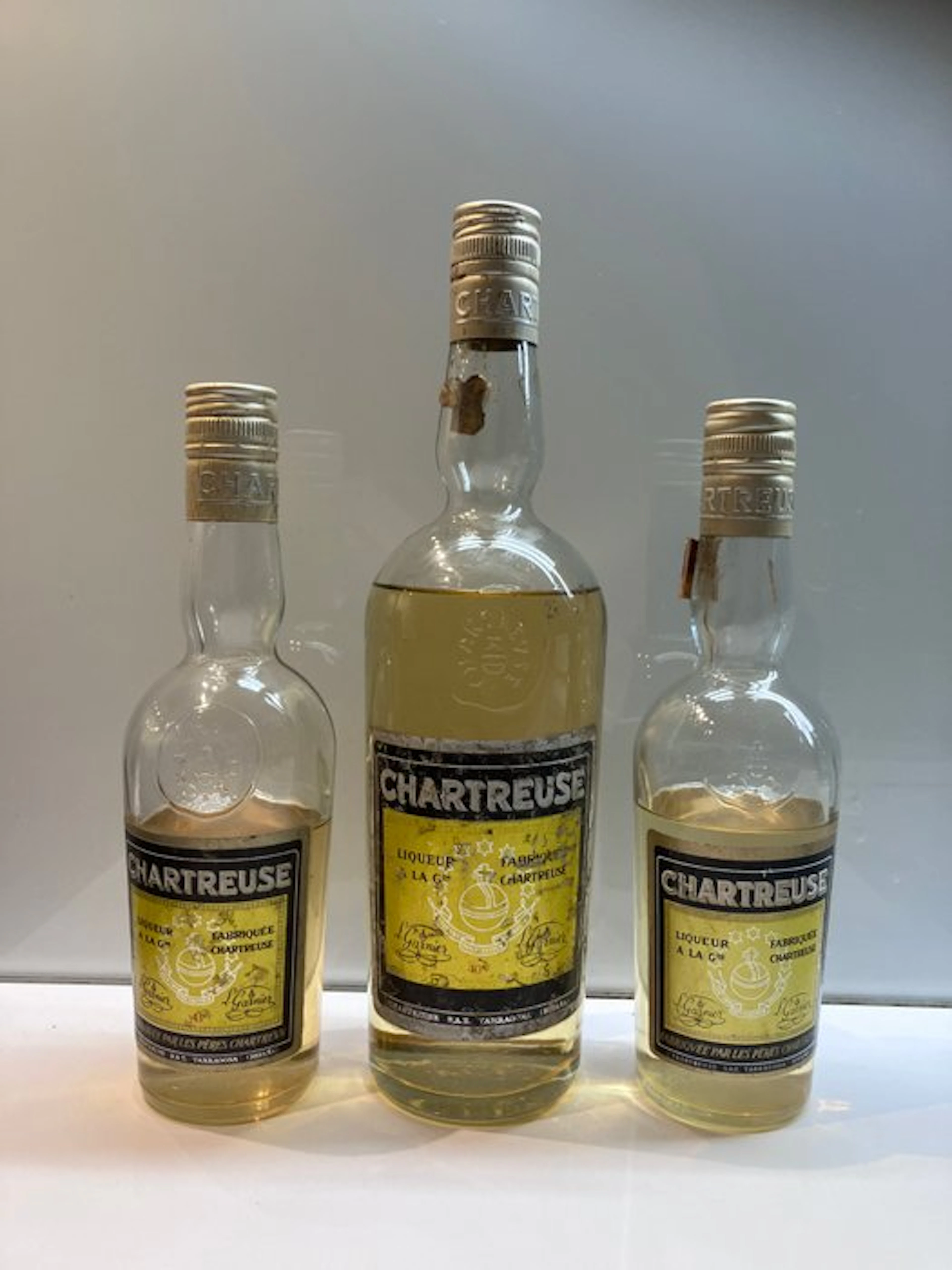 Chartreuse - Tarragona Yellow - b. 1960s, 1970s - n/a (75cl), n/a - 3 bottles