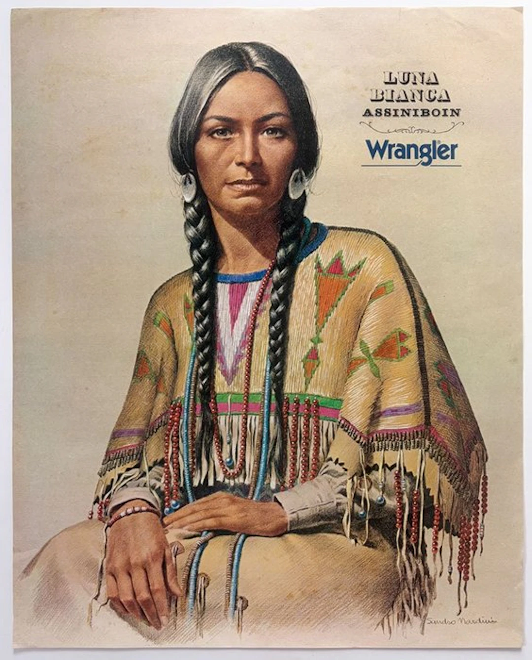 S. Nardini - Wrangler “Luna Bianca – Assiniboin” 60x48 cm - 1970s