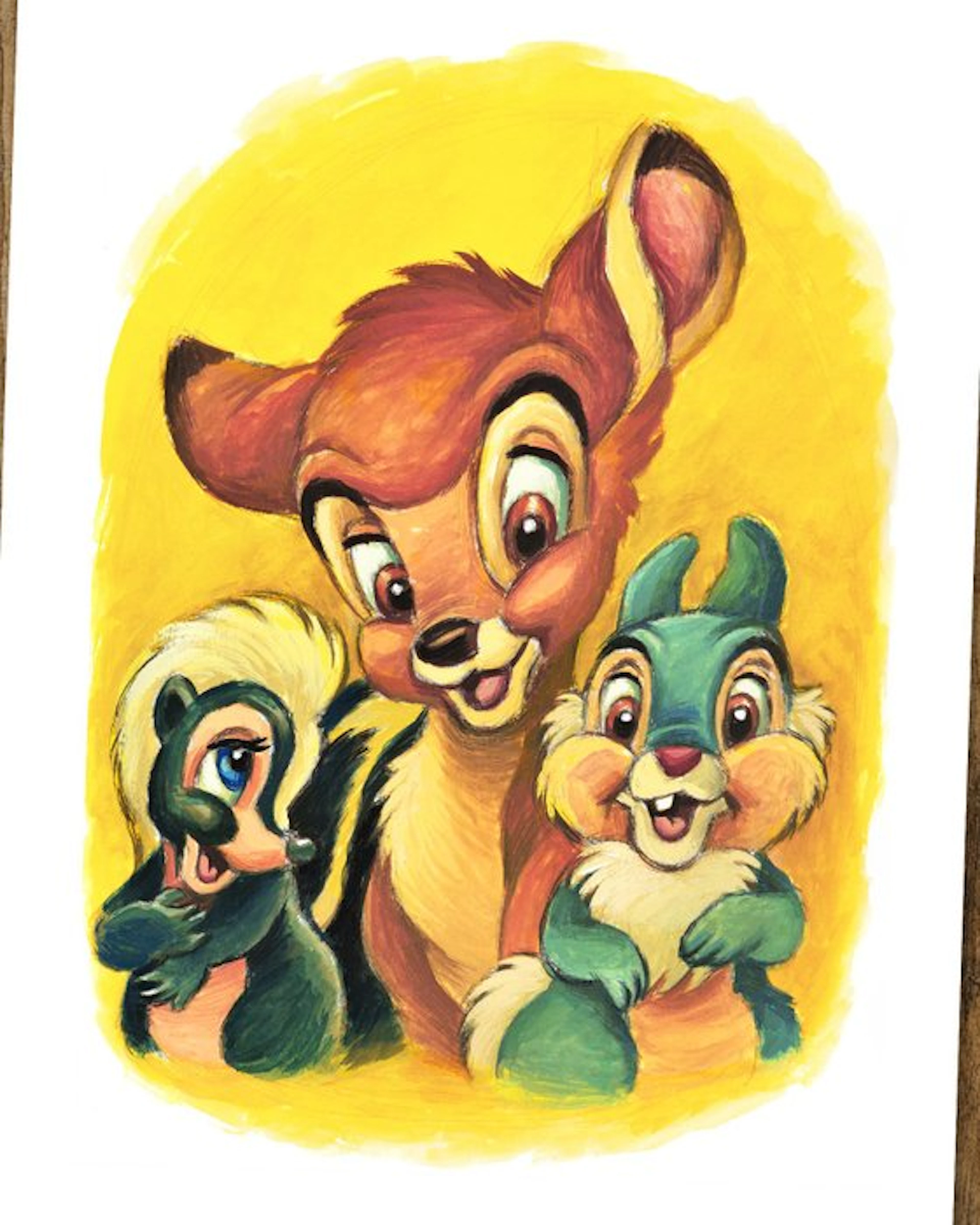 Vizcarra - Bambi, Thumper & Flower [Disney, 1942] - Hand Signed Fine Art Giclée