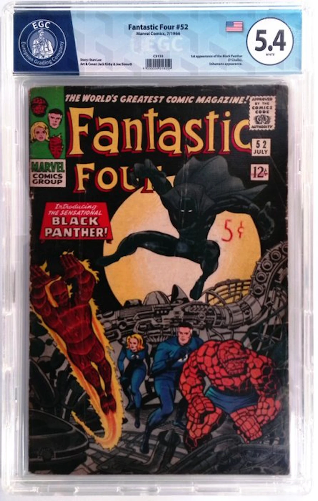 Fantastic Four #52 - EGC 5.4 - 1 Graded comic - First edition - 1966