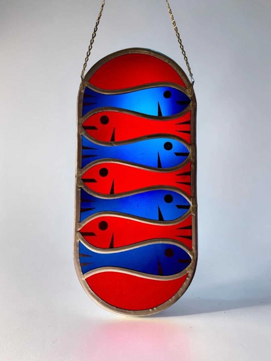 Mid-century modern Stained glass window - M.C