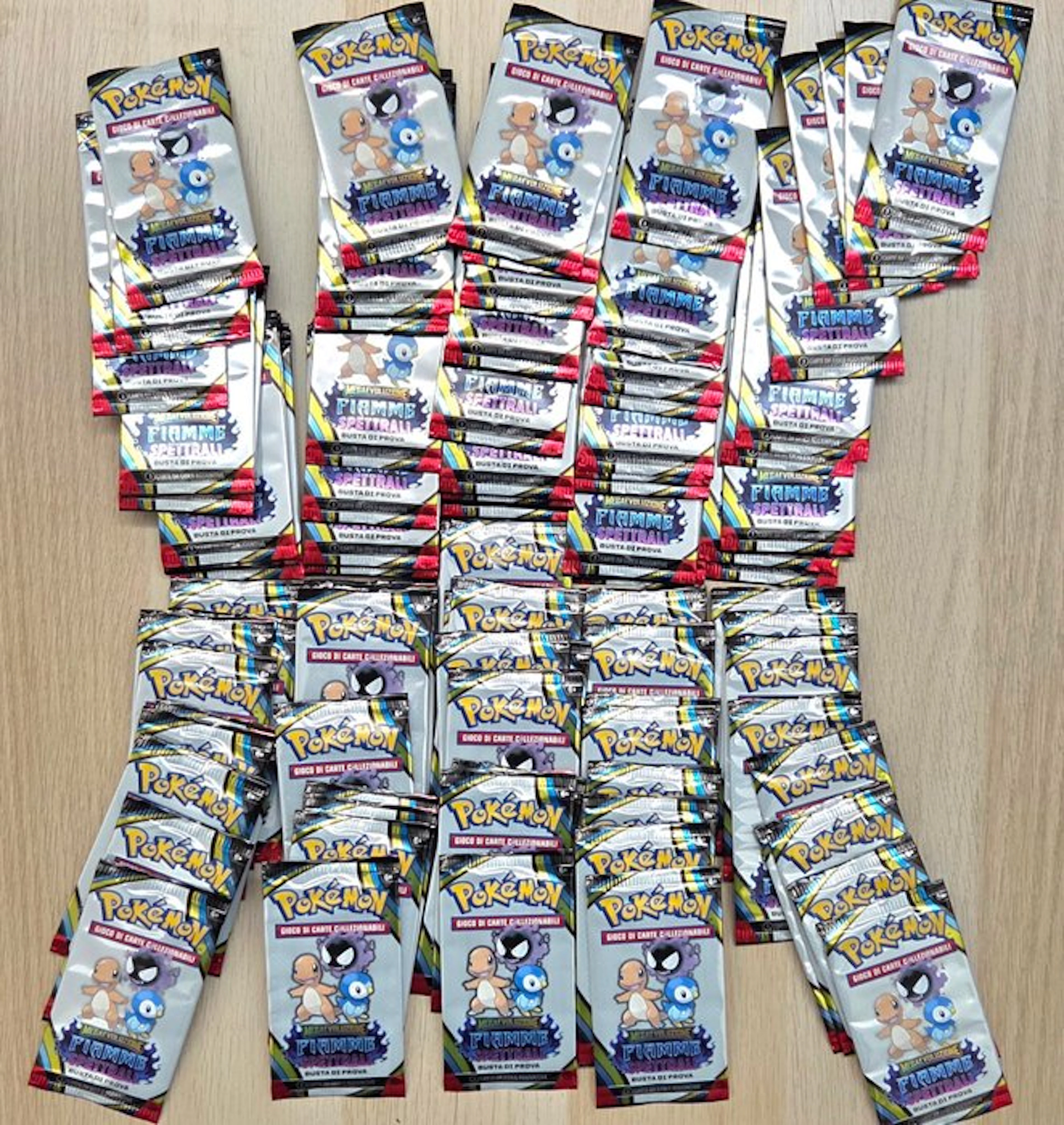 Pokémon - 100 Booster pack - pokemon Fiamme Spettrali...