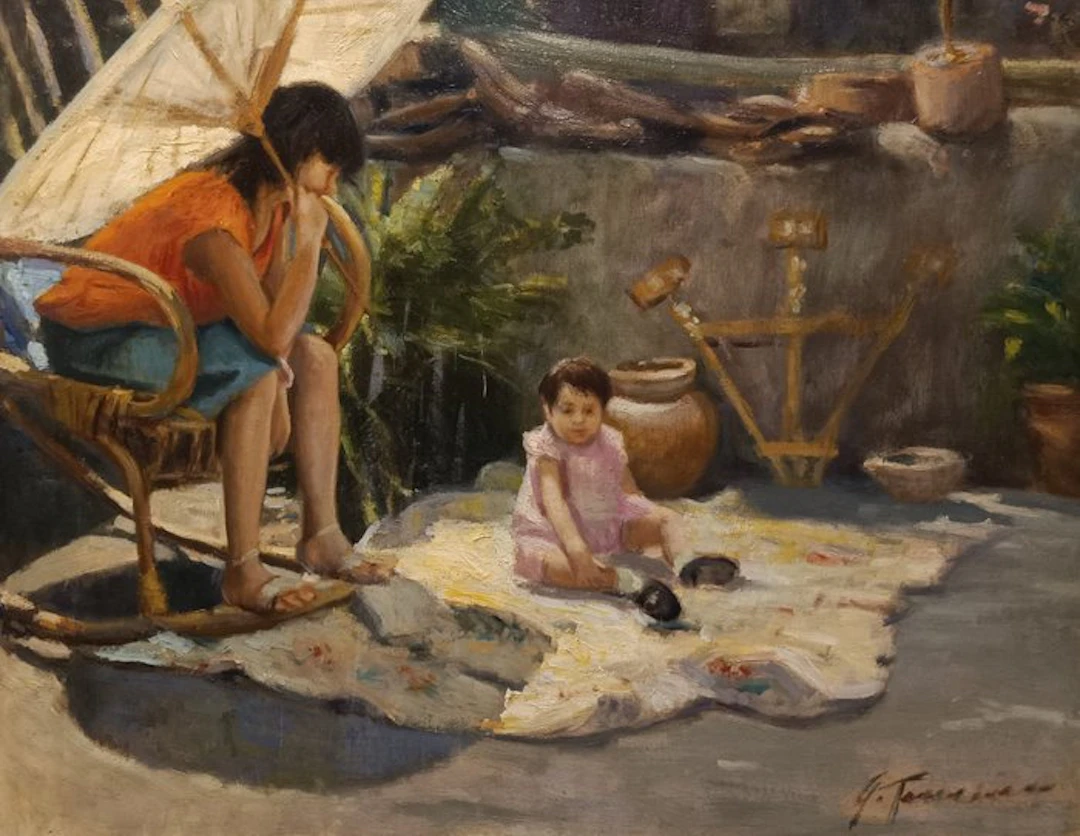 Giovanni Terracciano (XX) - Madre con bambina