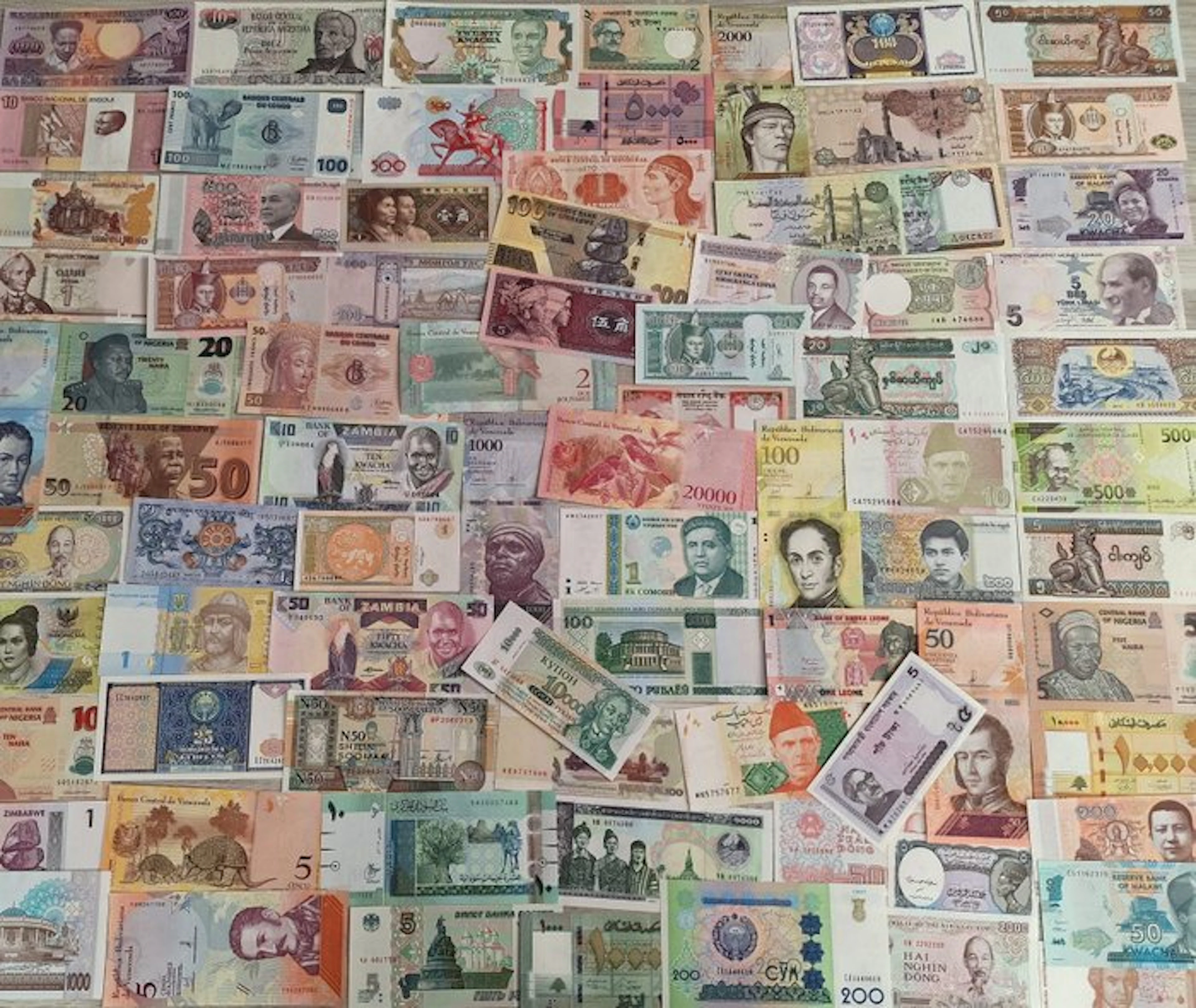 World. - 100 banknotes - various dates (No reserve price)