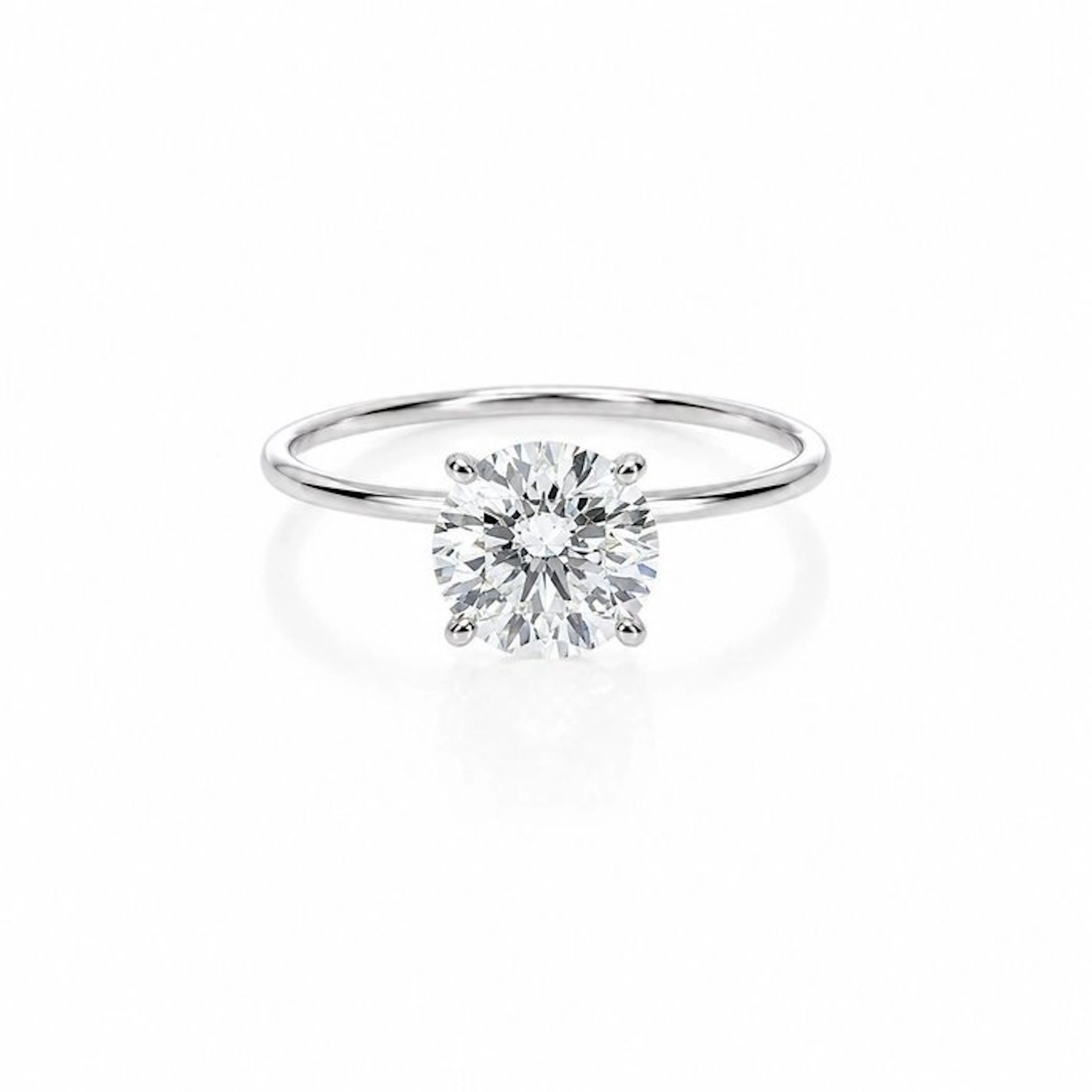 No reserve price - Ring - 14 kt. White gold - 2.01ct. tw. Diamond (Lab-grown)